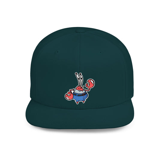 Spongebob Squarepants Mr Krabs Flat Bill Snapback – Lightweight, Custom Fit, Premium Quality