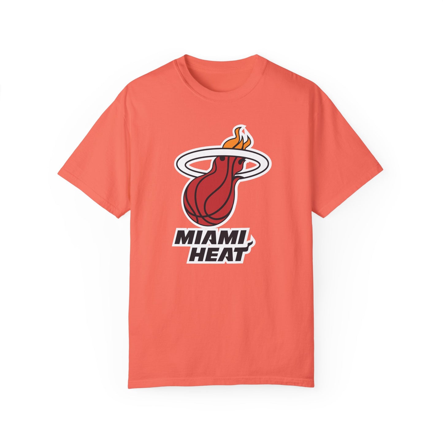 Miami Heat Street Ball Style Garment-Dyed T-Shirt – Premium Cotton Tee for Customization