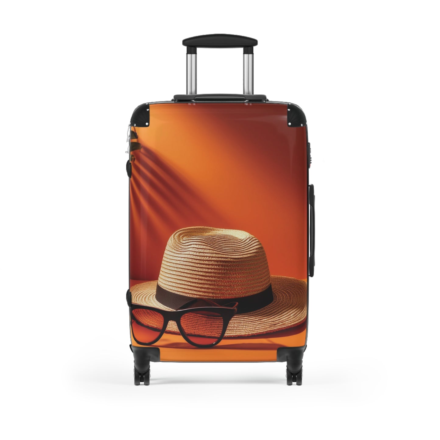 Nature Summer Straw Hat Carry-On Suitcase - Stylish Luggage for Travelers