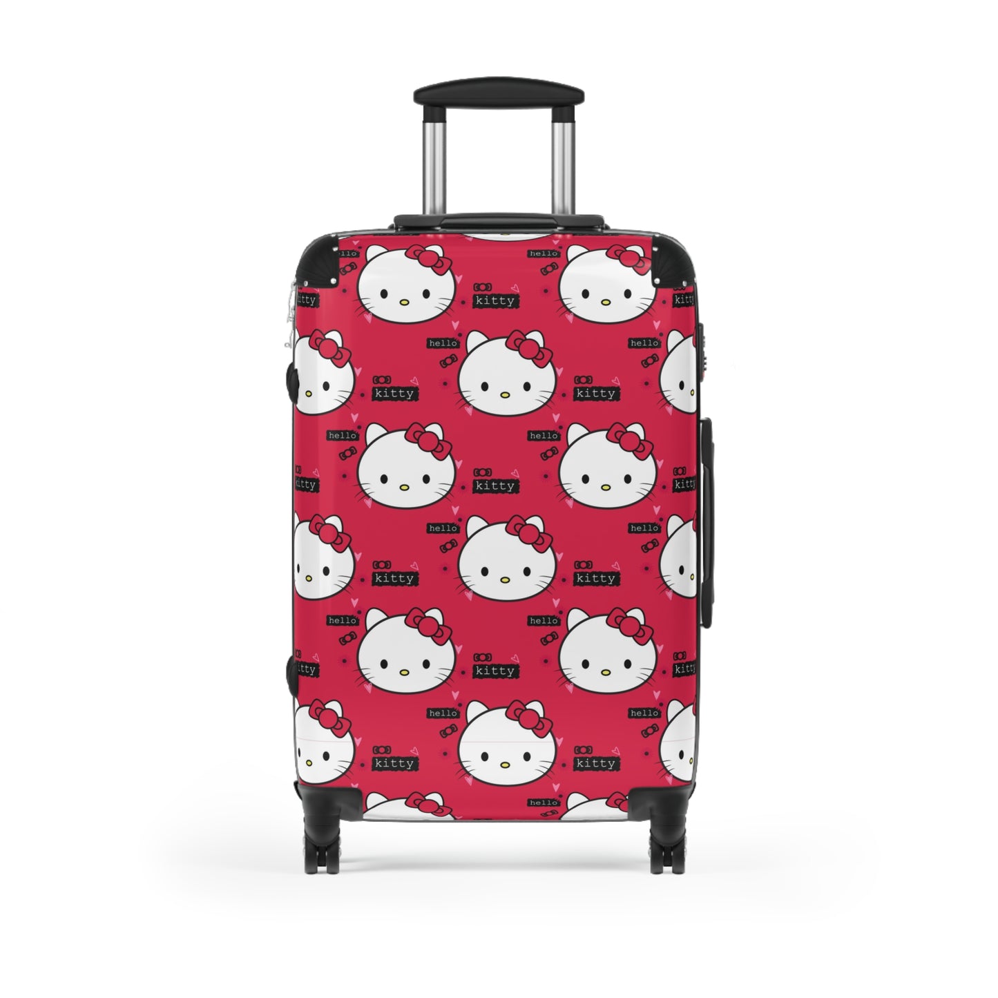Abstract Kitty Pattern Art Carry-On Suitcase - Stylish Luggage for Travelers