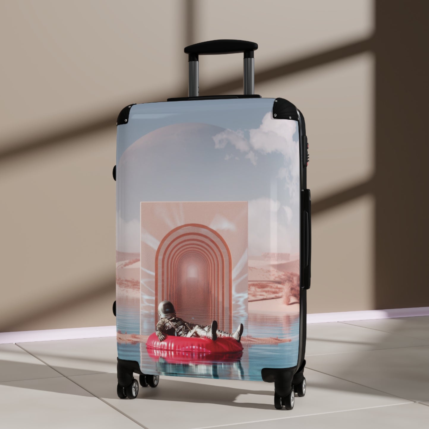 Art Cat Astronaut Vacation Carry-On Suitcase - Stylish Luggage for Travelers
