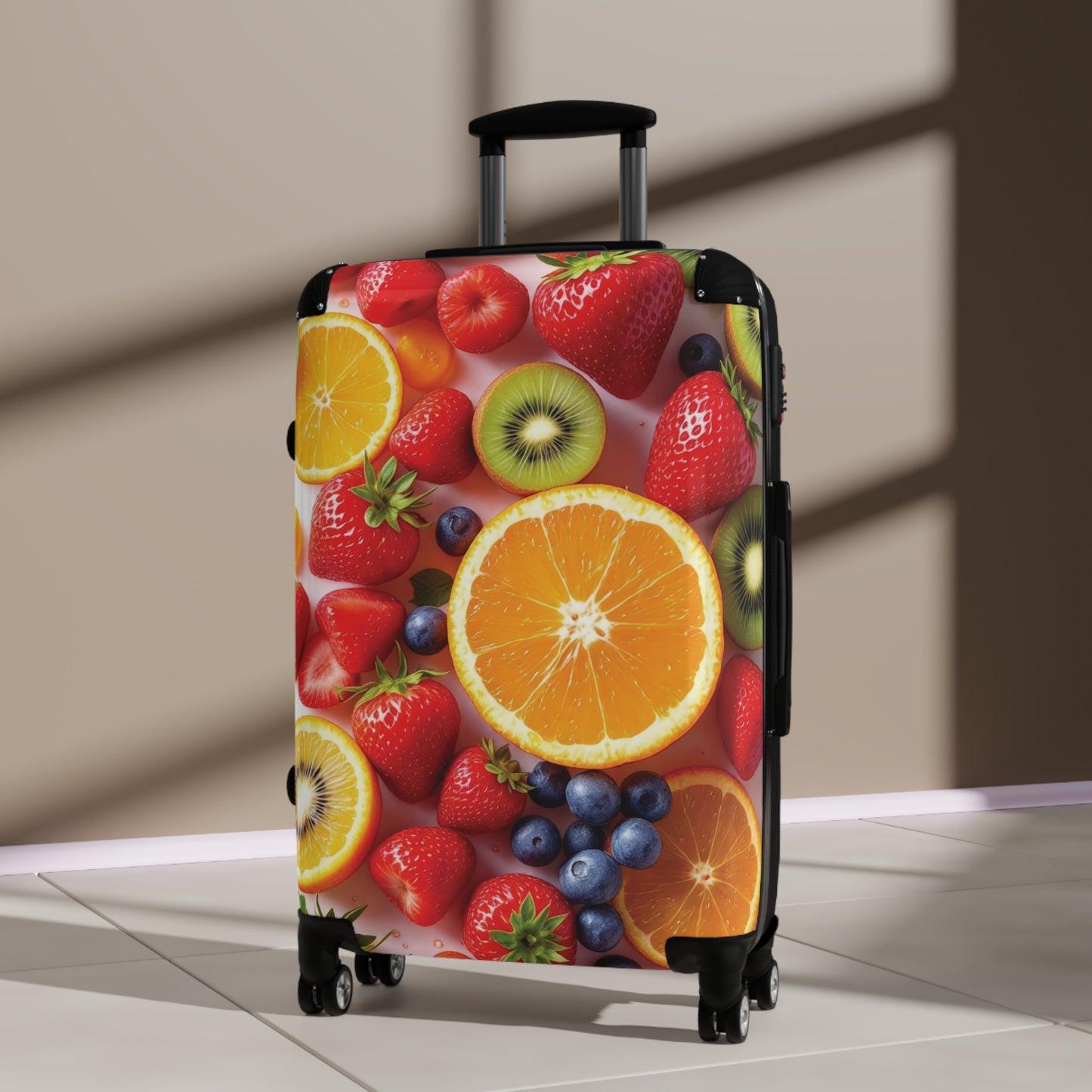 Nature Summer Assorted Fruit Carry-On Suitcase - Stylish Luggage for Travelers