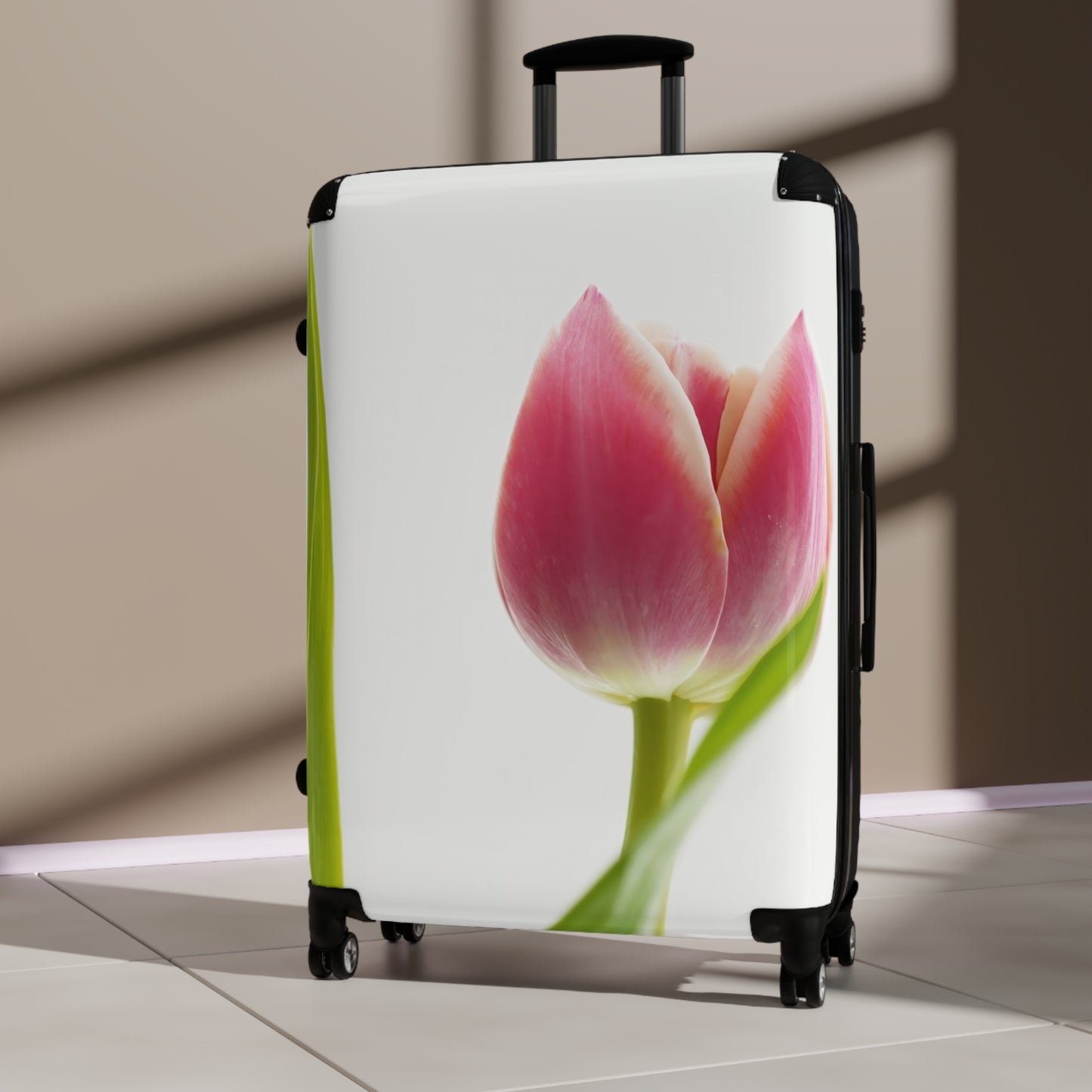 Nature Flowers Floral Small Tulip Art Carry-On Suitcase - Stylish Luggage for Travelers