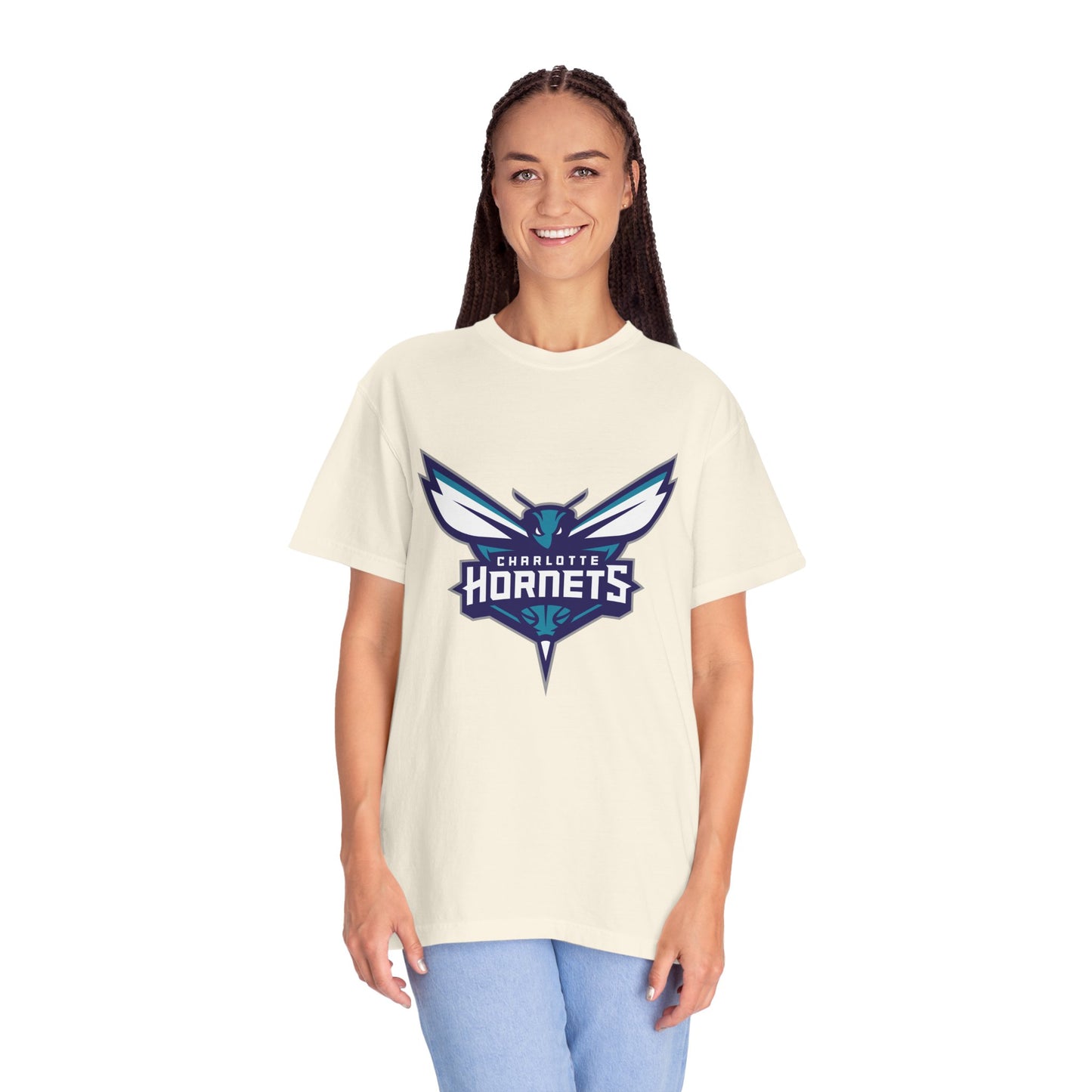 Charlotte Hornets Garment-Dyed T-Shirt – Premium Cotton Tee for Customization