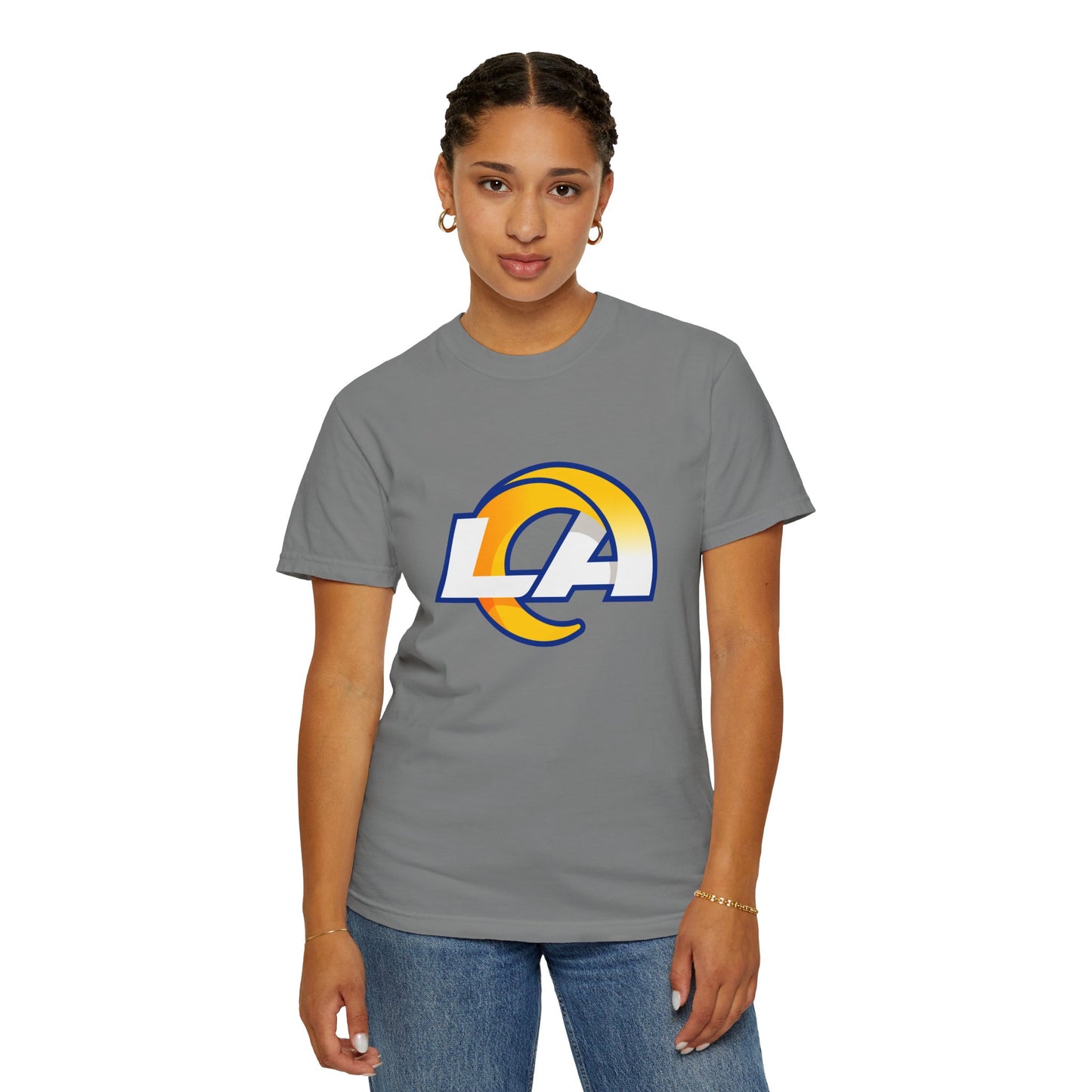 Los Angeles Rams Merchandise Garment-Dyed T-Shirt – Premium Cotton Tee for Customization