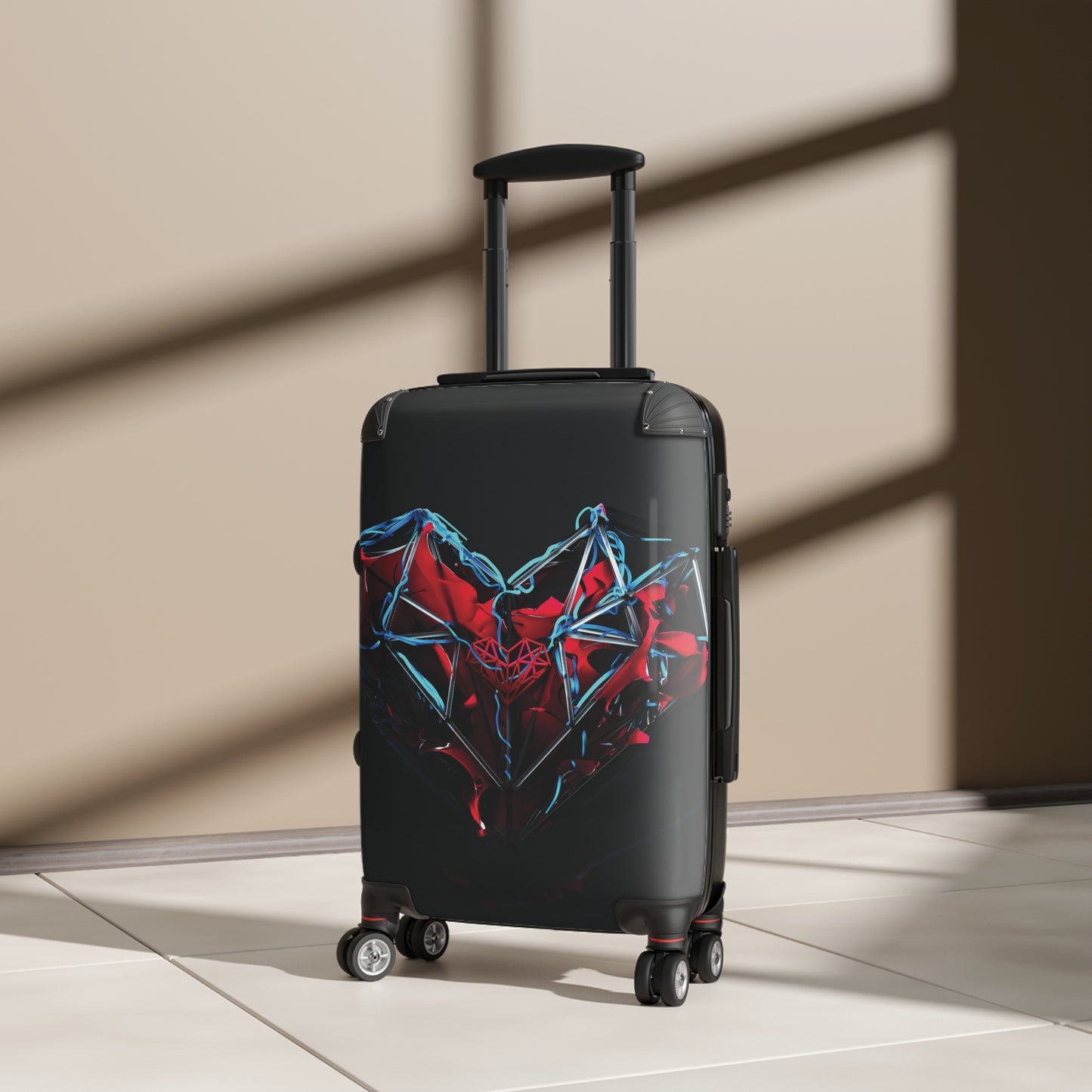Abstract Heart Digital Art Carry-On Suitcase - Stylish Luggage for Travelers