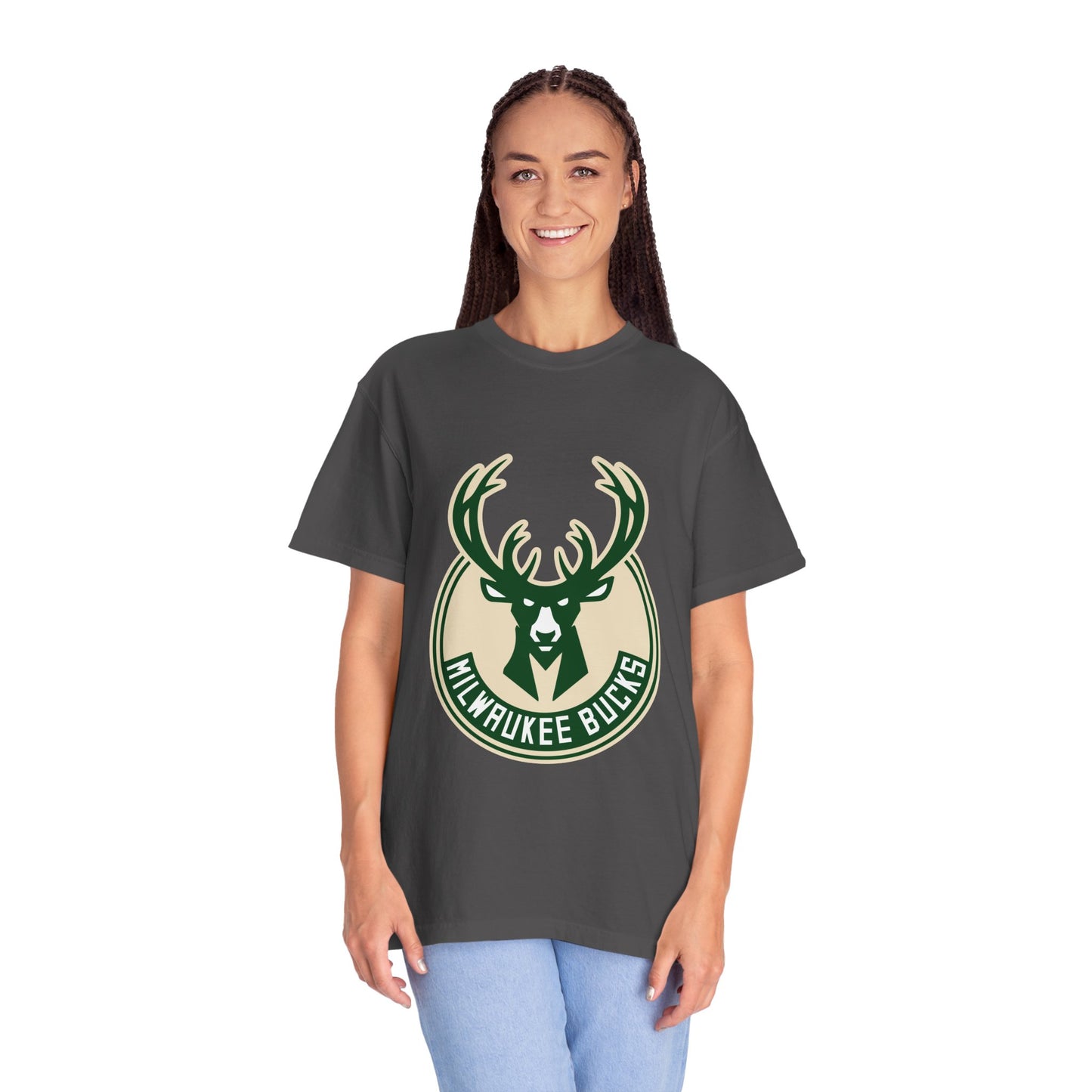 Milwaukee Bucks NBA Garment-Dyed T-Shirt – Premium Cotton Tee for Customization