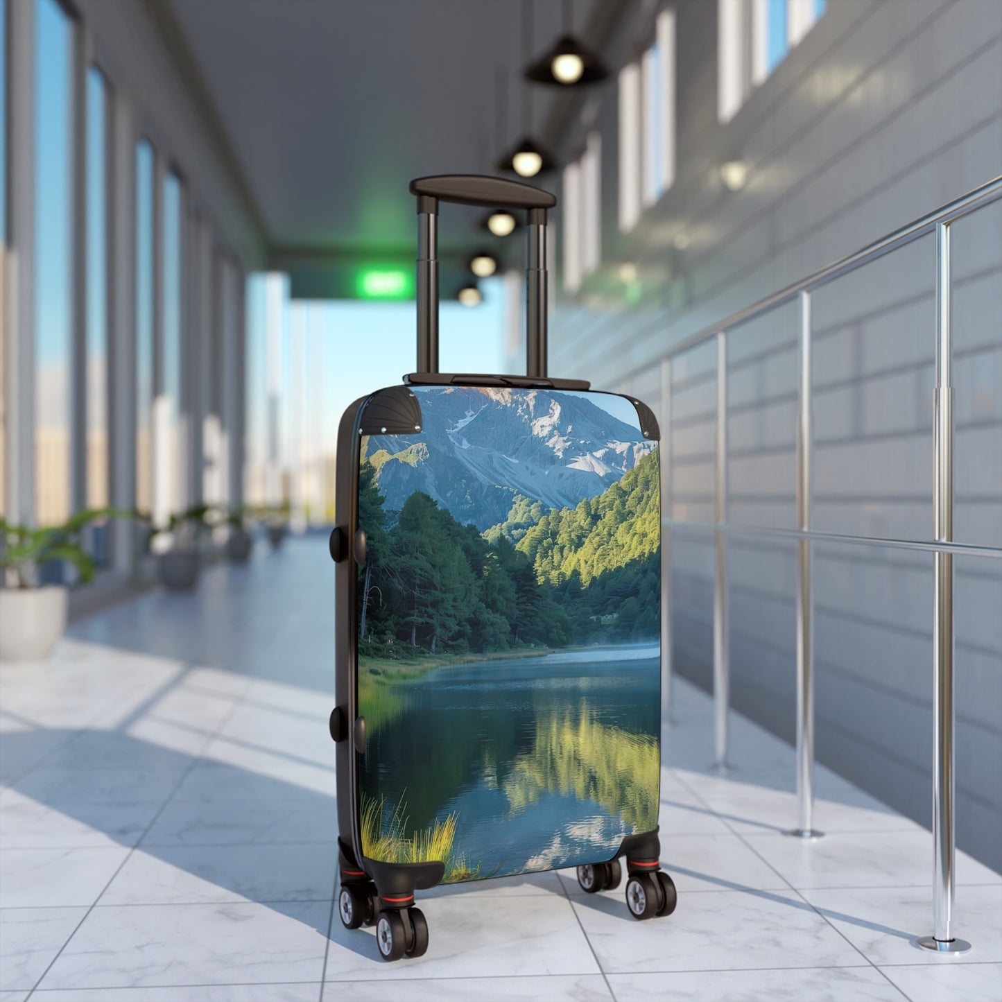 Nature Mountain Reflecting Art Carry-On Suitcase - Stylish Luggage for Travelers