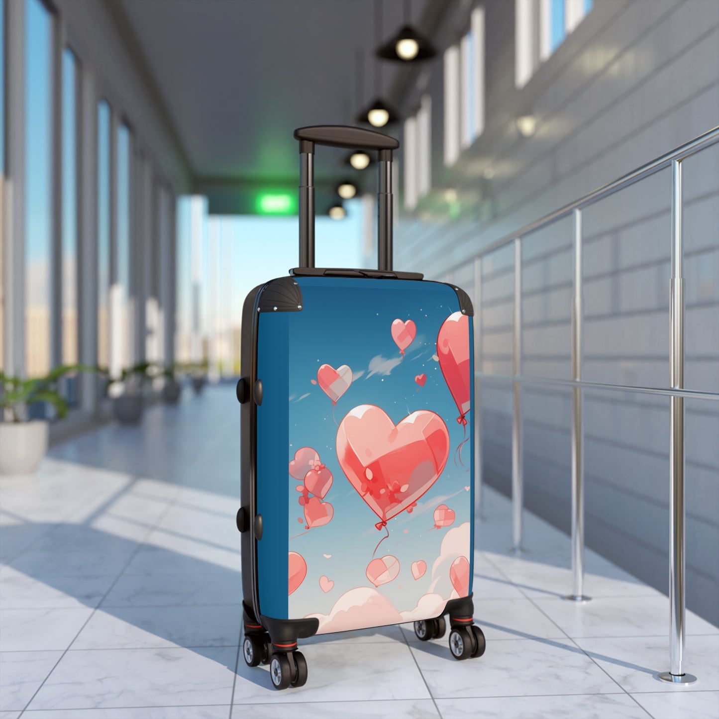 Love Flying Heart Art Carry-On Suitcase - Stylish Luggage for Travelers