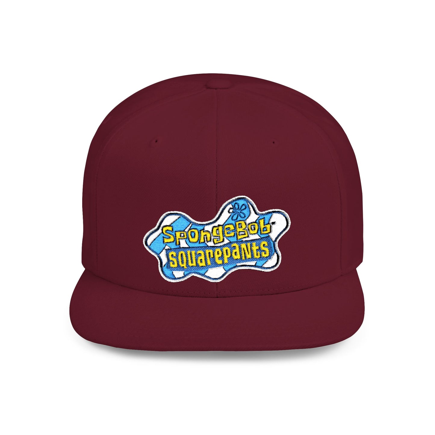 SpongeBob SquarePants Logo Flat Bill Snapback – Lightweight, Custom Fit, Premium Quality