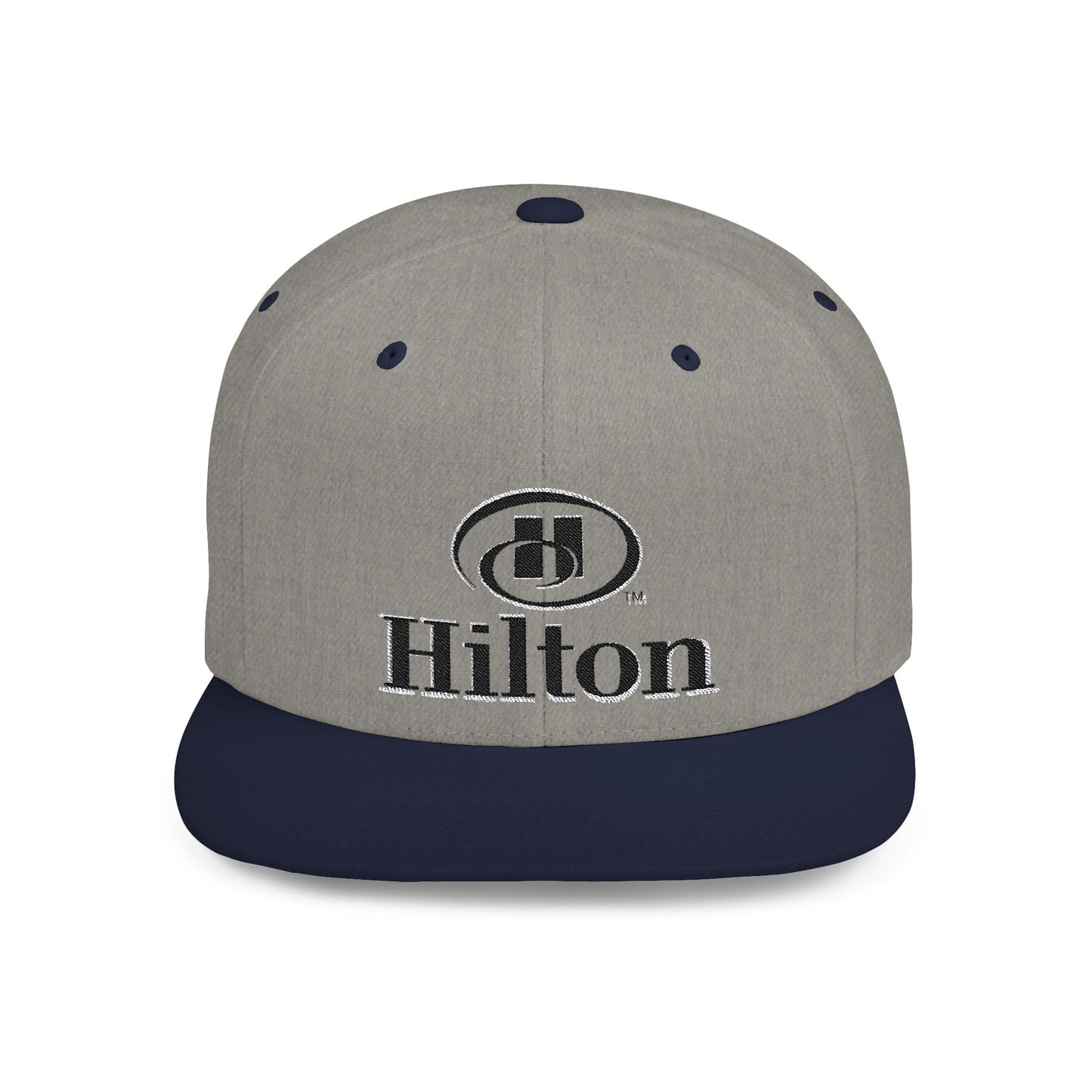 Hilton Black Logo Flat Bill Snapback – Lightweight, Custom Fit, Premium Quality