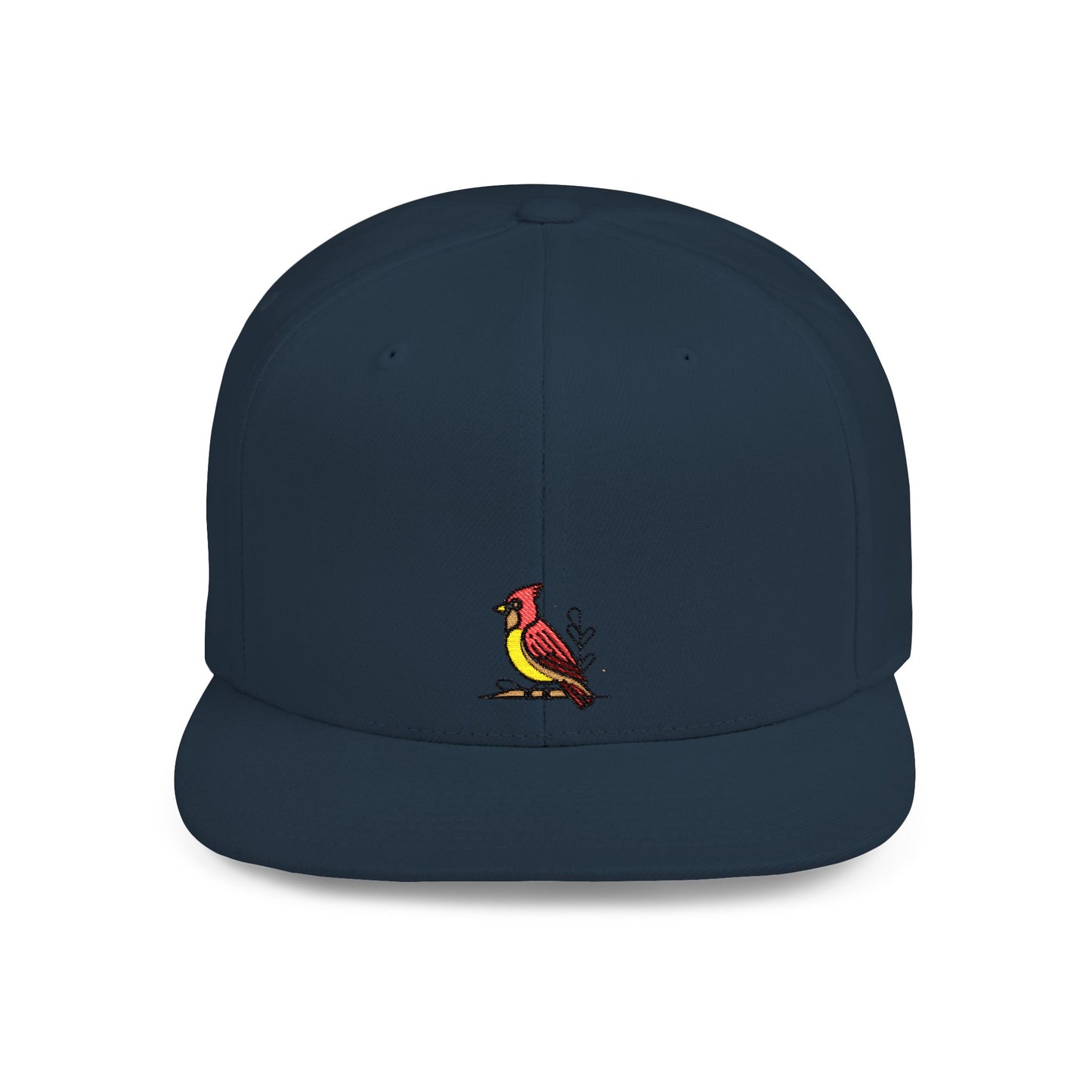 Icons Embroidered Red Bird Flat Bill Snapback – Lightweight, Custom Fit, Premium Quality