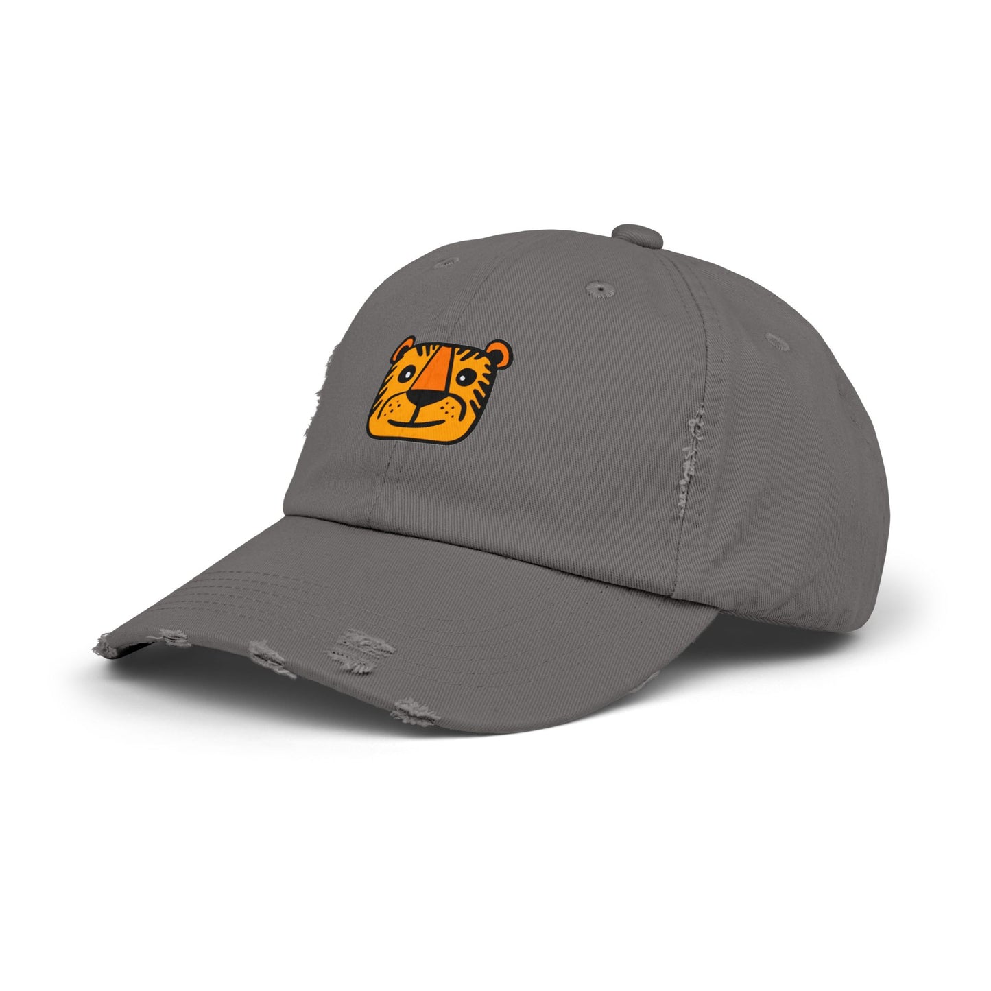 Tiger Vintage Distressed Dad Hat Unisex Adjustable Cotton Twill Baseball Cap for Casual Everyday Wear