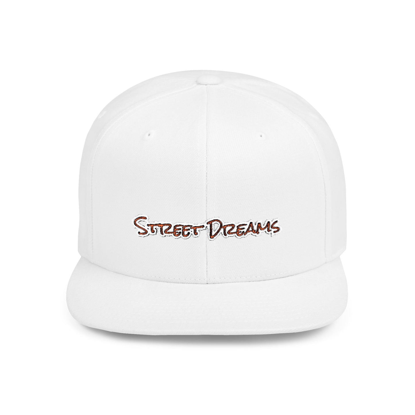 Text Street Dreams Flat Bill Snapback – Lightweight, Custom Fit, Premium Quality