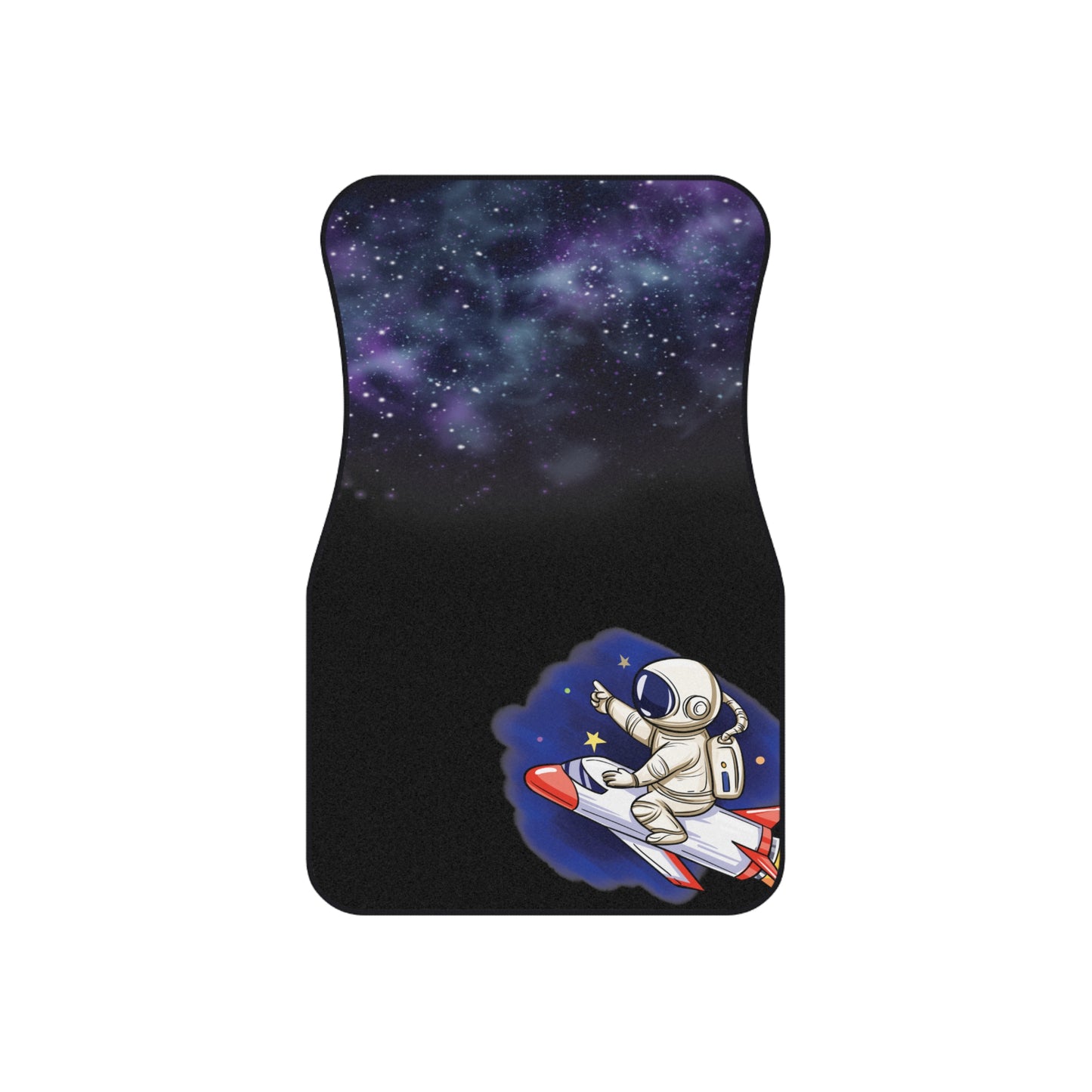 Space Astronaut Cosmic Car Floor Mats – 2-Piece Front Set, Durable & Stylish, Universal Fit