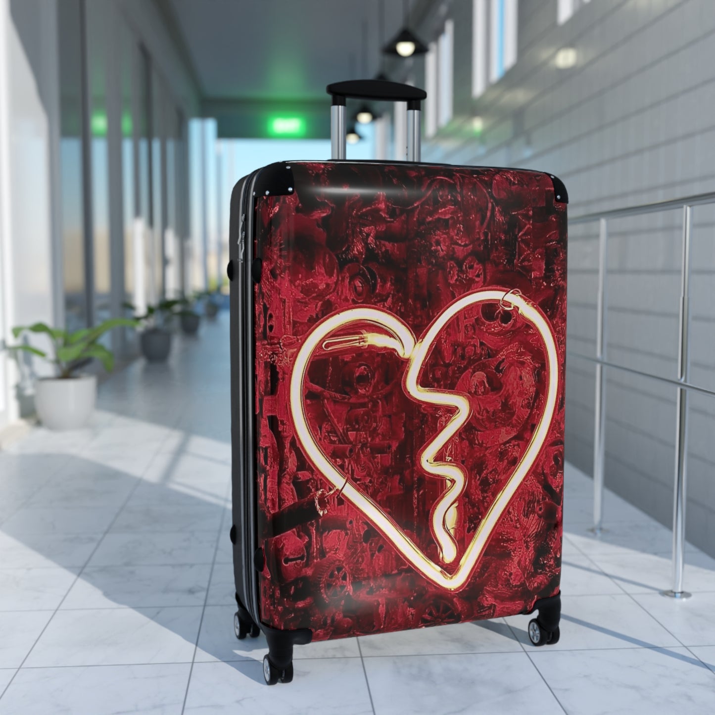 Love Broken Heart Art Carry-On Suitcase - Stylish Luggage for Travelers