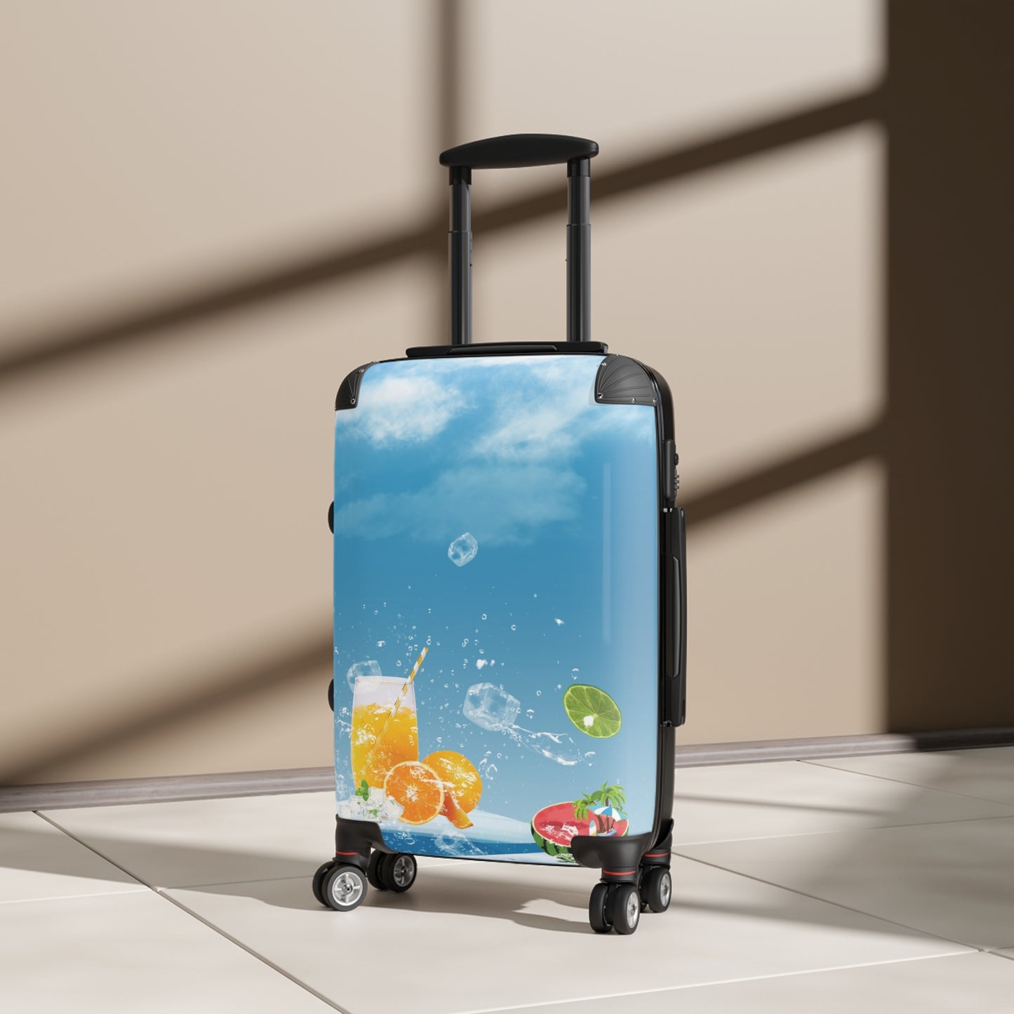 Nature Summer Watermelon Blue Refreshing Art Carry-On Suitcase - Stylish Luggage for Travelers