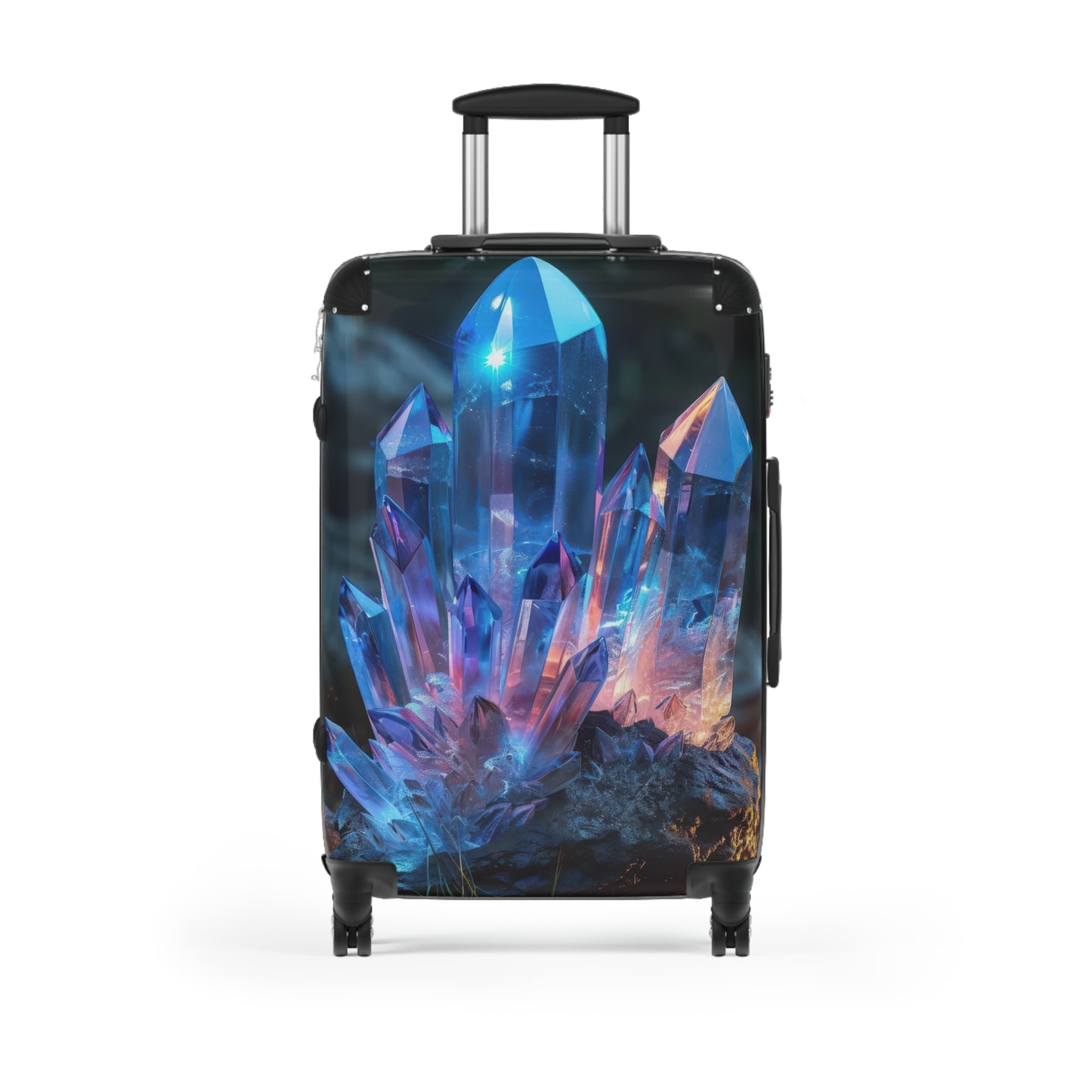 Nature Cluster Glowing Art Carry-On Suitcase - Stylish Luggage for Travelers