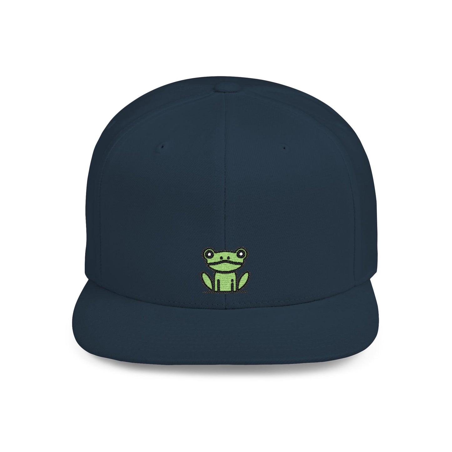 Icons Embroidered Frog Flat Bill Snapback – Lightweight, Custom Fit, Premium Quality