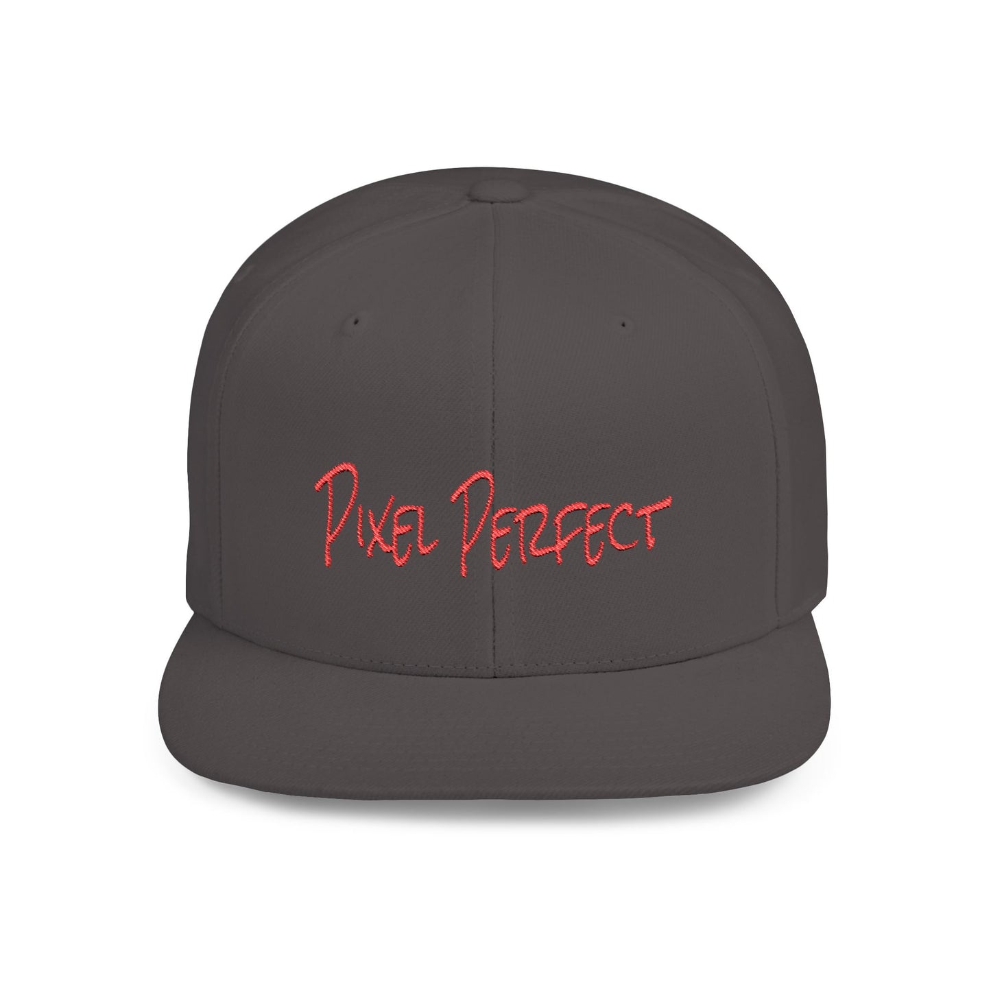 Text Pixel Perfect Flat Bill Snapback – Lightweight, Custom Fit, Premium Quality