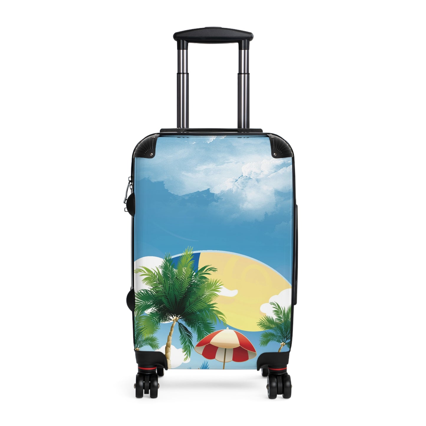 Nature Summer Beach Blue Literary Art Carry-On Suitcase - Stylish Luggage for Travelers