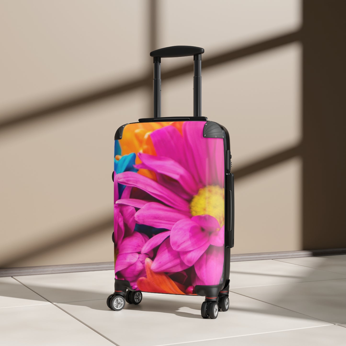 Nature Flowers Floral Dahlia Colorful Boom Art Carry-On Suitcase - Stylish Luggage for Travelers