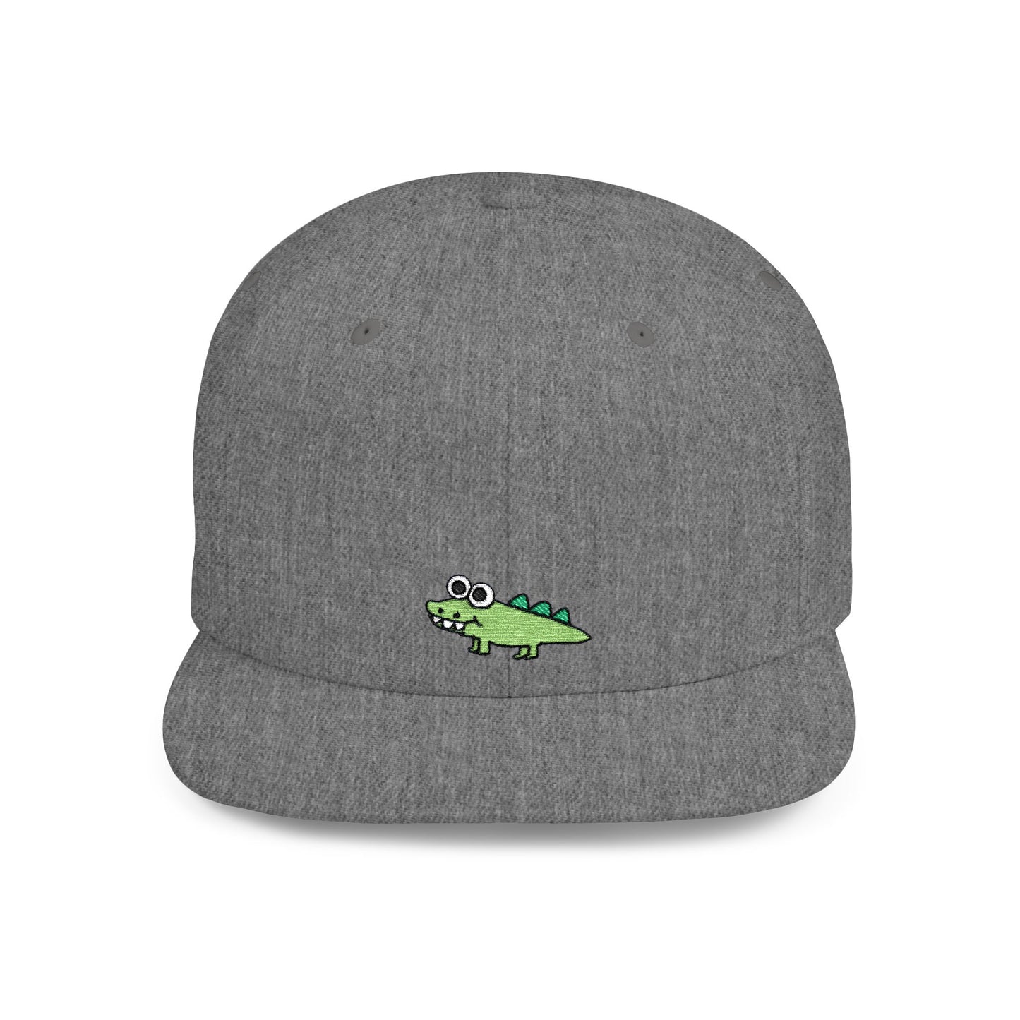 Icons Embroidered Crocodile Flat Bill Snapback – Lightweight, Custom Fit, Premium Quality