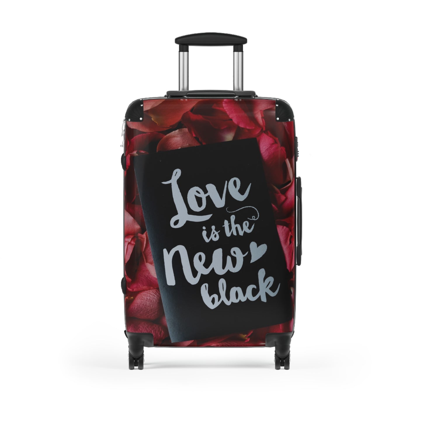 Love New Black Art Carry-On Suitcase - Stylish Luggage for Travelers