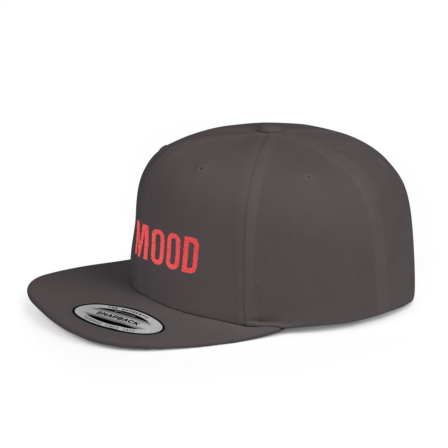 Text BIg Mood Flat Bill Snapback – Lightweight, Custom Fit, Premium Quality
