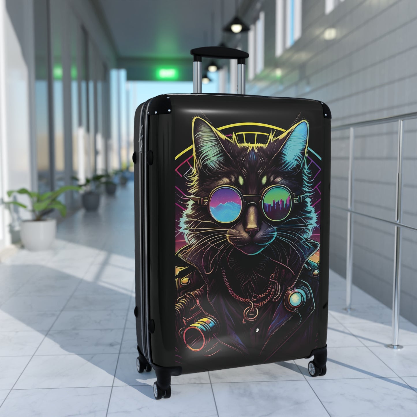 Art Cat Midjourney Carry-On Suitcase - Stylish Luggage for Travelers