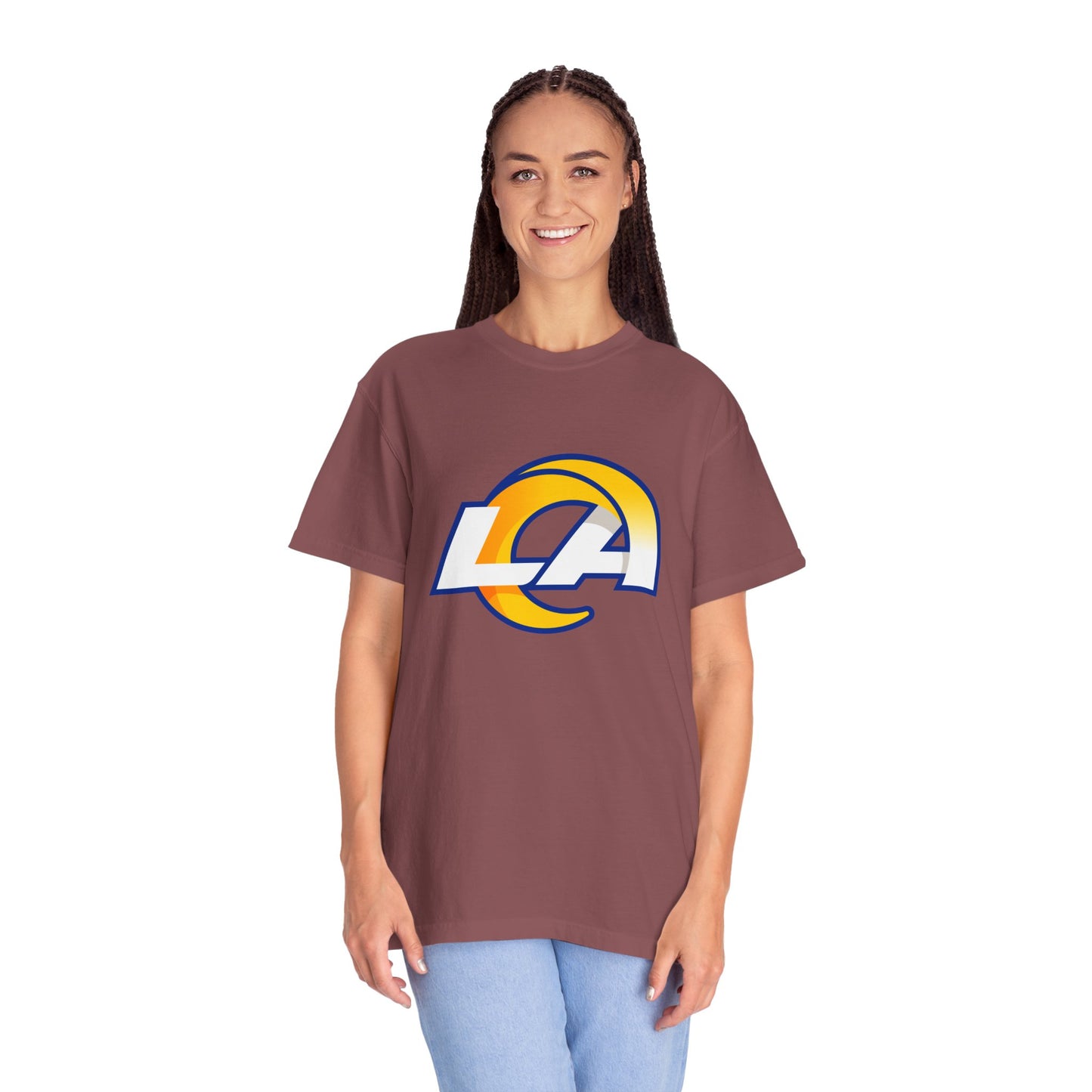 Los Angeles Rams Merchandise Garment-Dyed T-Shirt – Premium Cotton Tee for Customization