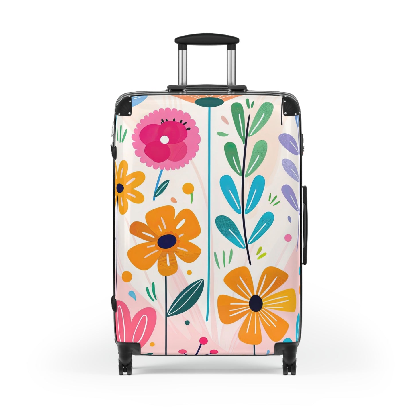Nature Flowers Floral Colorful Pattern Art Carry-On Suitcase - Stylish Luggage for Travelers