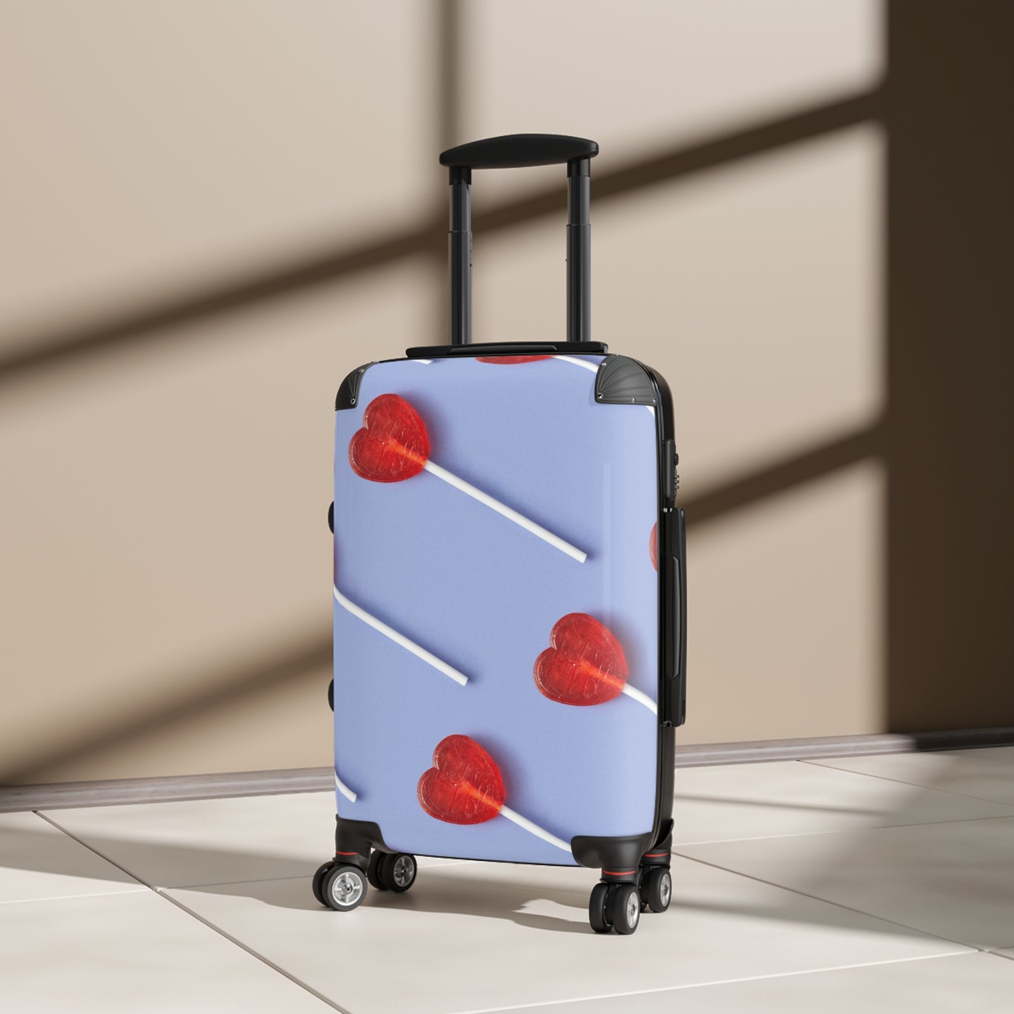 Love Heart Shape Candy Art Carry-On Suitcase - Stylish Luggage for Travelers