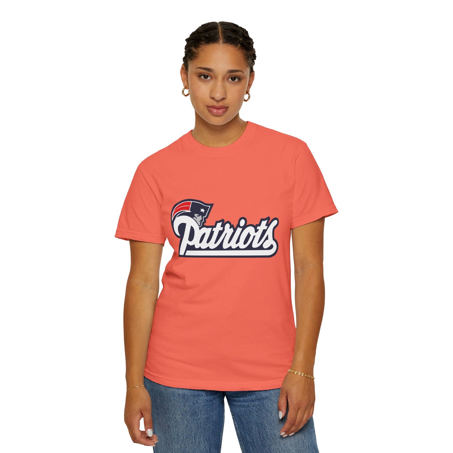 New England Patriots Fan Outfit Garment-Dyed T-Shirt – Premium Cotton Tee for Customization