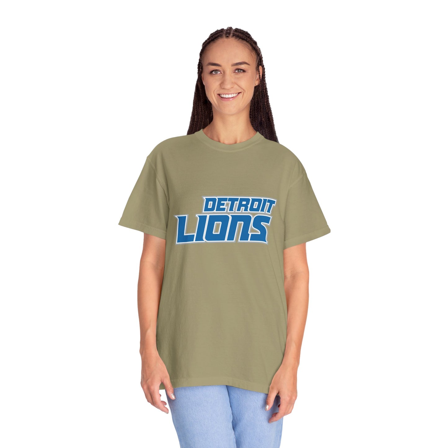 Detroit Lions Merchandise Garment-Dyed T-Shirt – Premium Cotton Tee for Customization