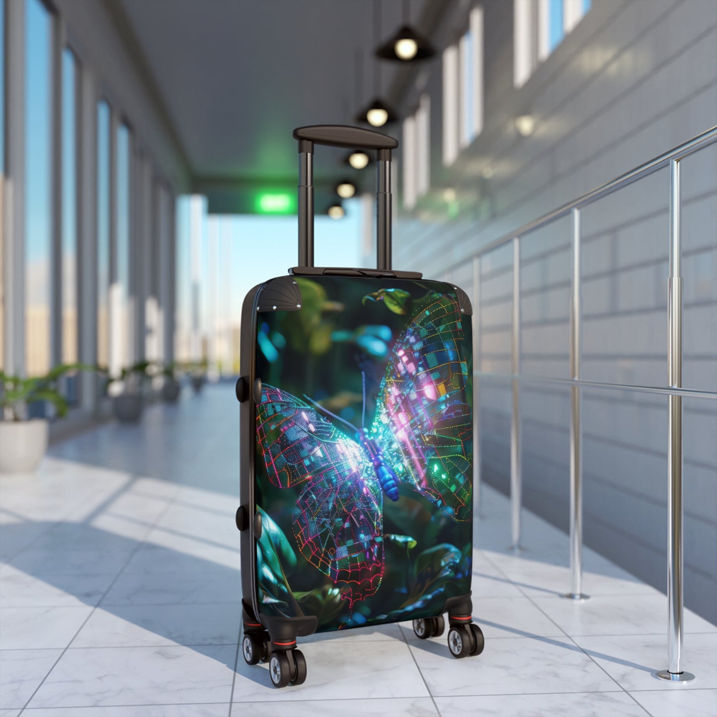 Nature Butterflies Glowing Art Carry-On Suitcase - Stylish Luggage for Travelers