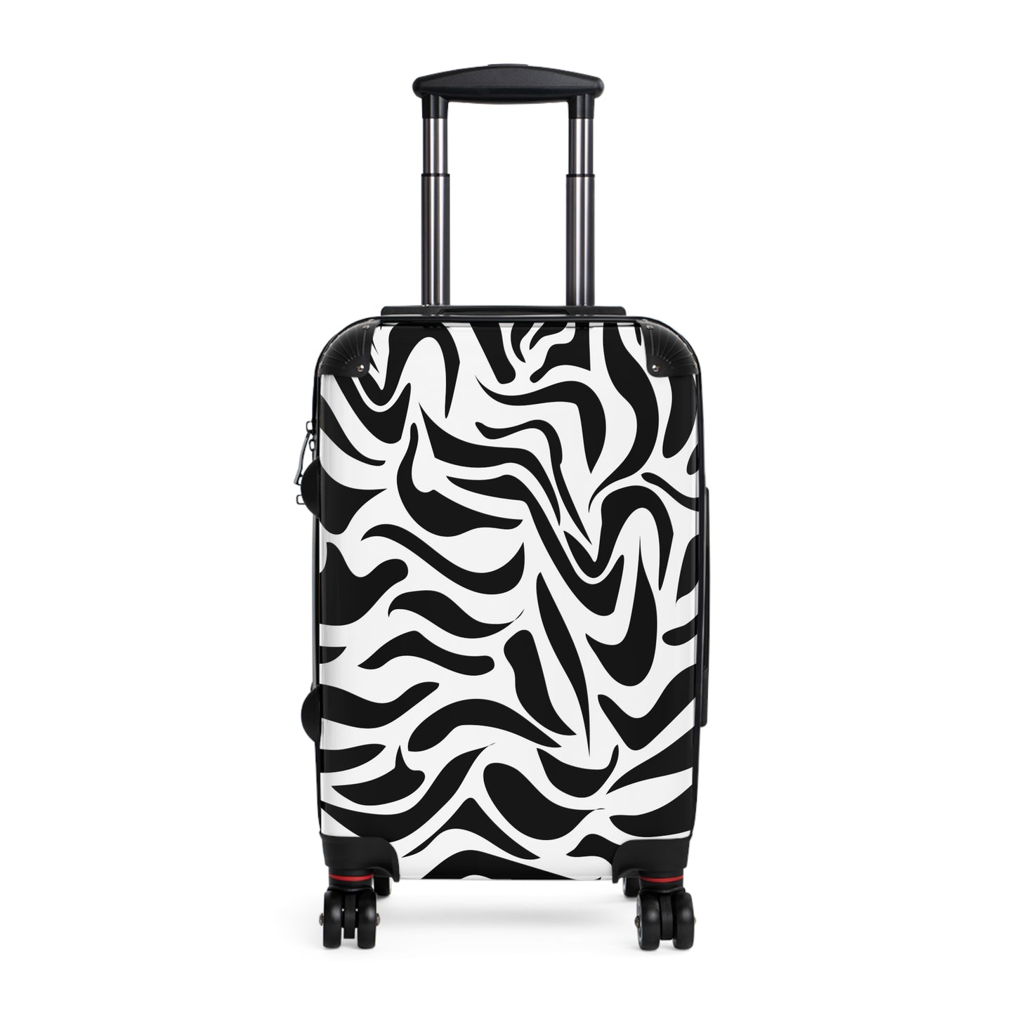 Abstract Black and White Zebra Art Carry-On Suitcase - Stylish Luggage for Travelers
