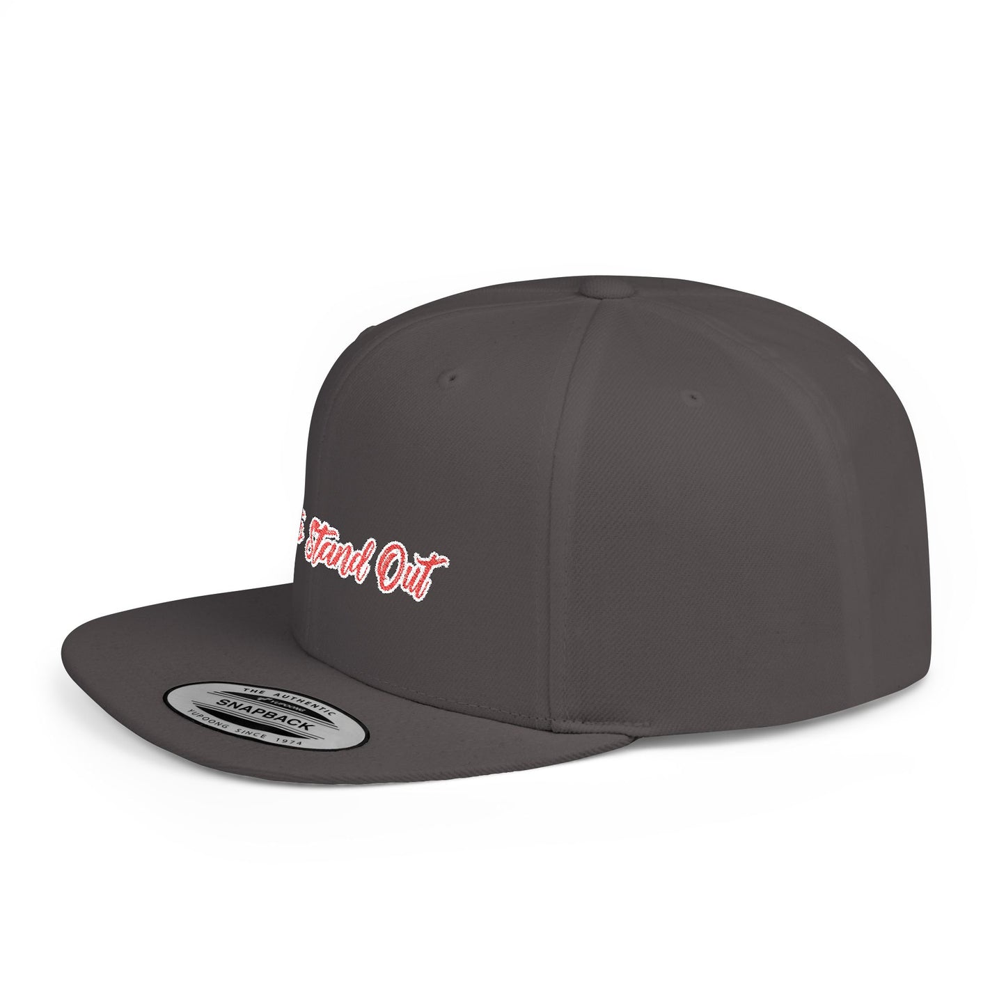 Text Born To Stand Out Flat Bill Snapback – Lightweight, Custom Fit, Premium Quality