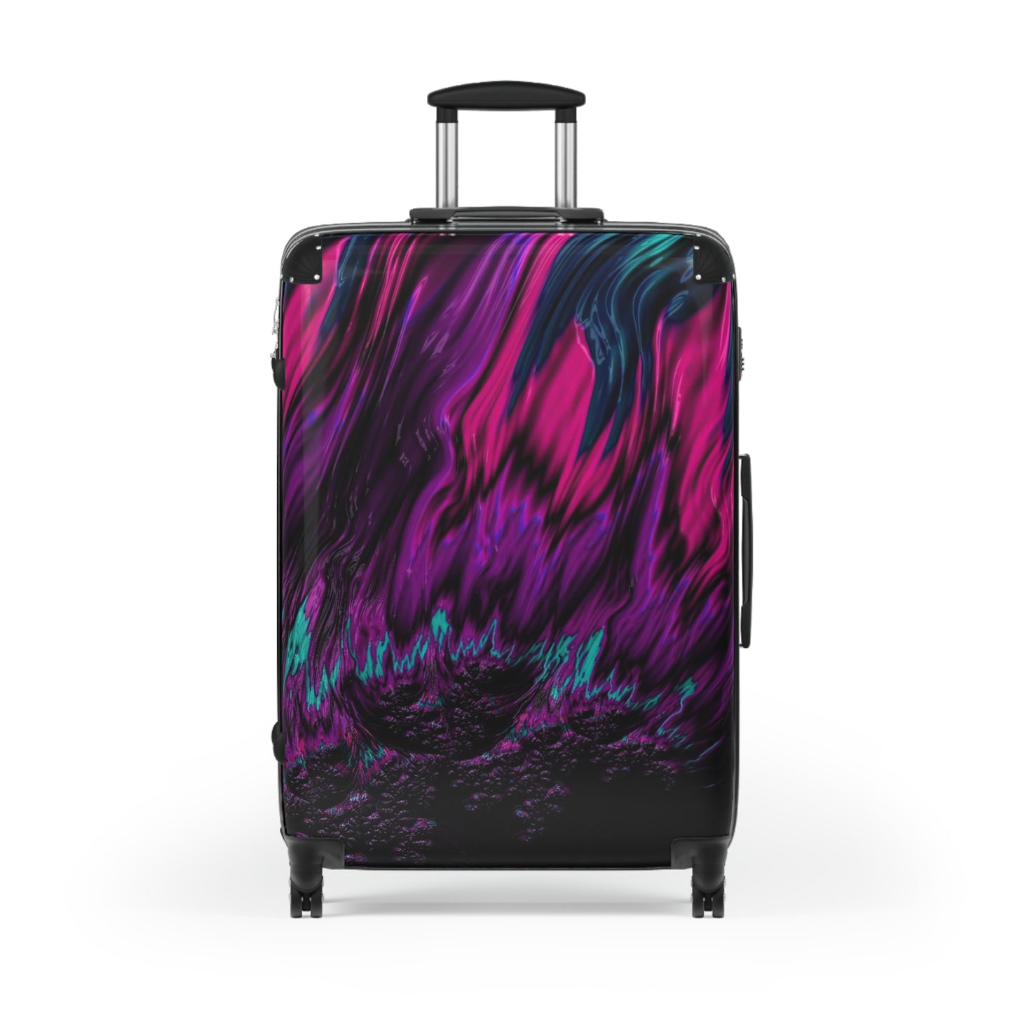 Abstract Colorful Liquid Flow Art Carry-On Suitcase - Stylish Luggage for Travelers