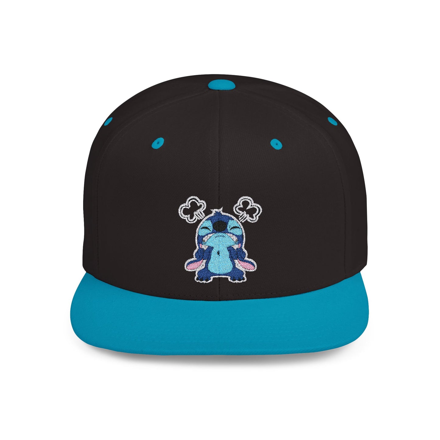 Disney Angry Stitch Flat Bill Snapback – Lightweight, Custom Fit, Premium Quality