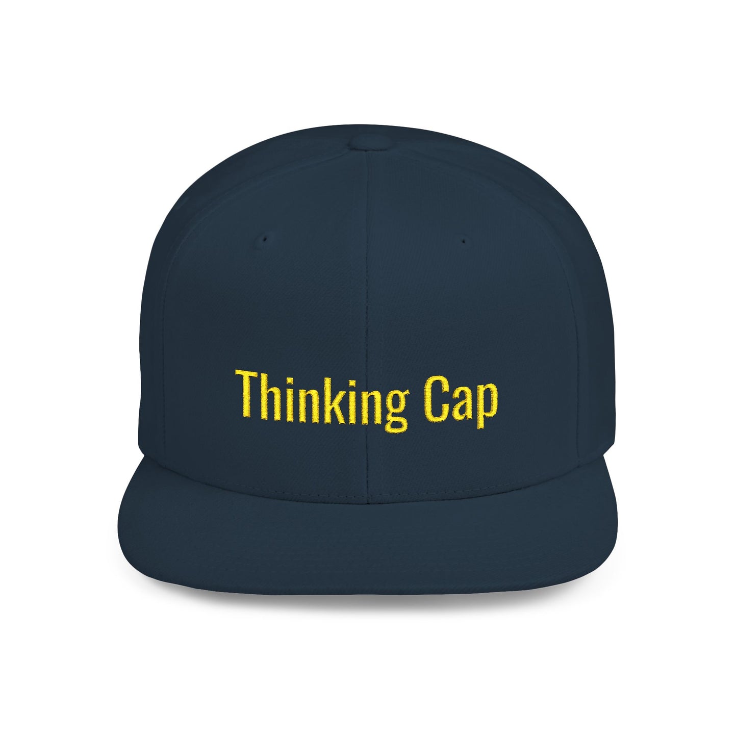 Text Thinking Cap Flat Bill Snapback – Lightweight, Custom Fit, Premium Quality