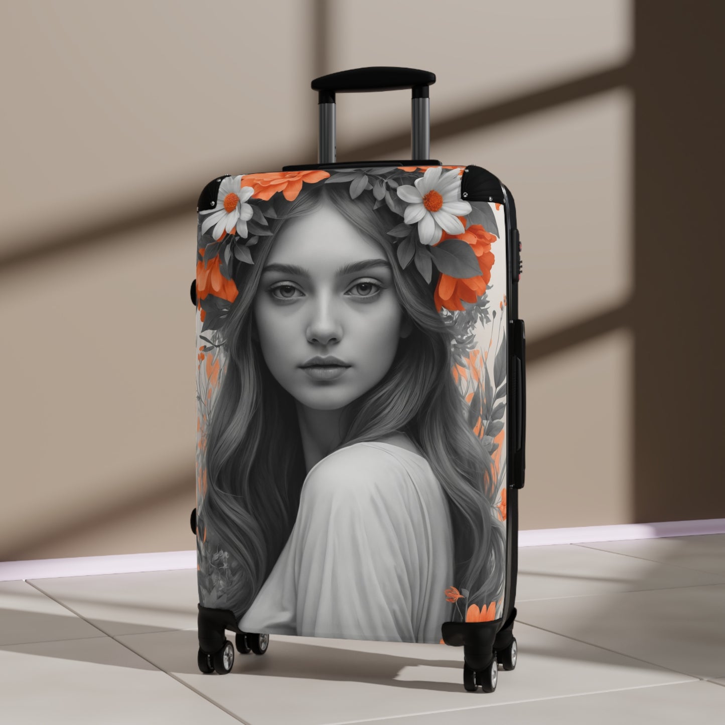 Nature Flowers Floral Woman In Flower Art Carry-On Suitcase - Stylish Luggage for Travelers