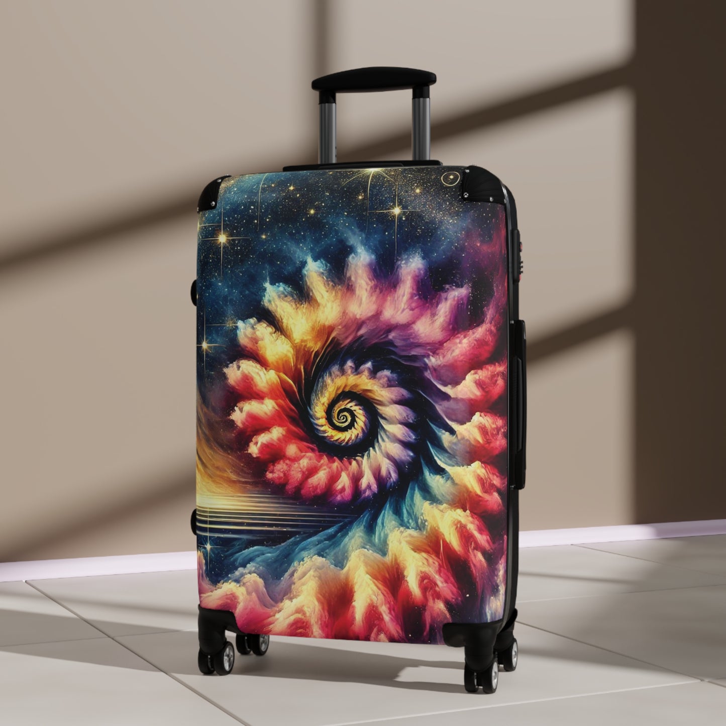 Abstract Spiral Dreams Carry-On Suitcase - Stylish Luggage for Travelers