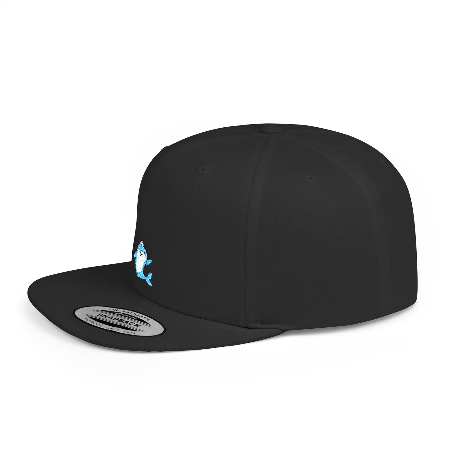Icons Embroidered Dolphin 2 Flat Bill Snapback – Lightweight, Custom Fit, Premium Quality