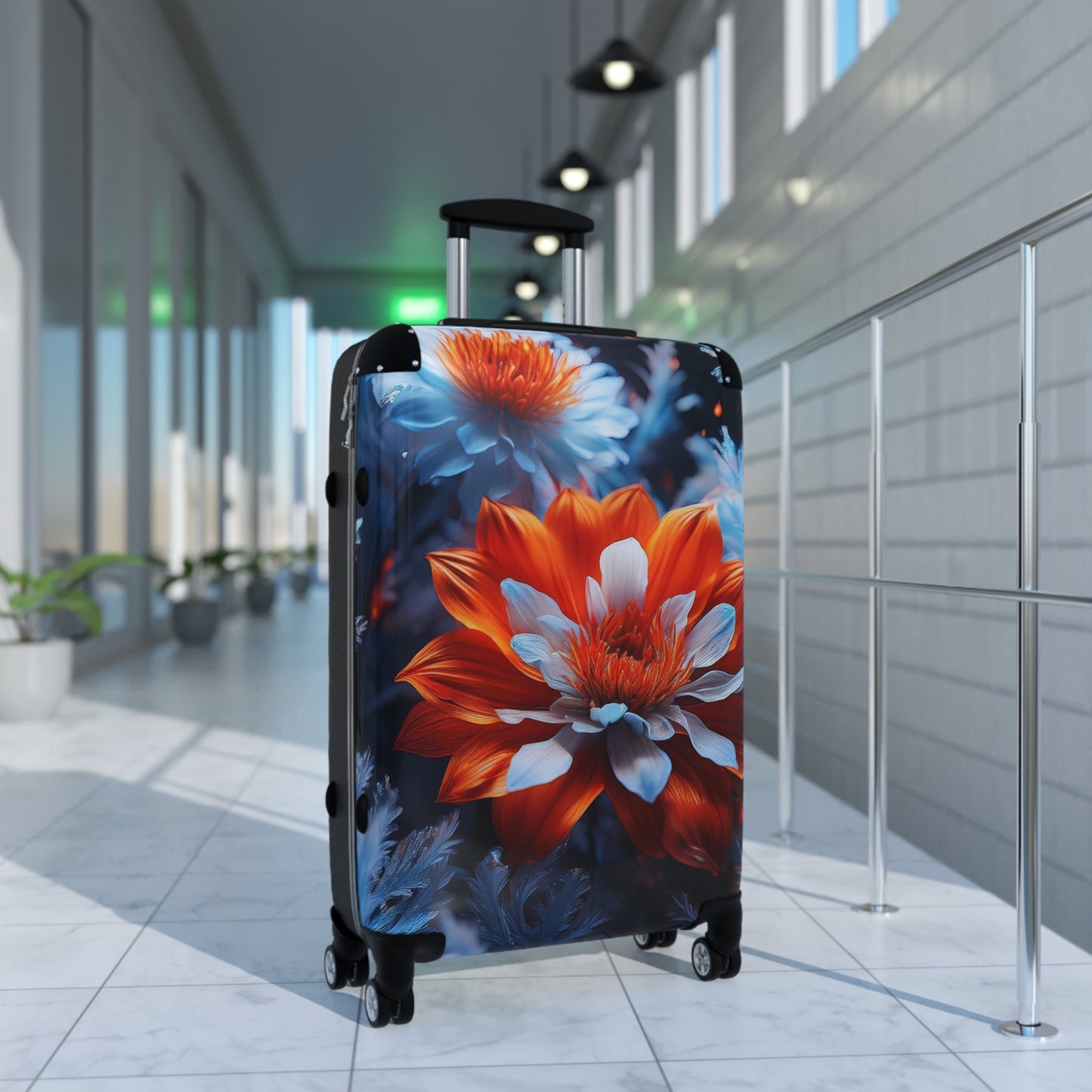 Nature Flowers Floral Orange Blooms Art Carry-On Suitcase - Stylish Luggage for Travelers