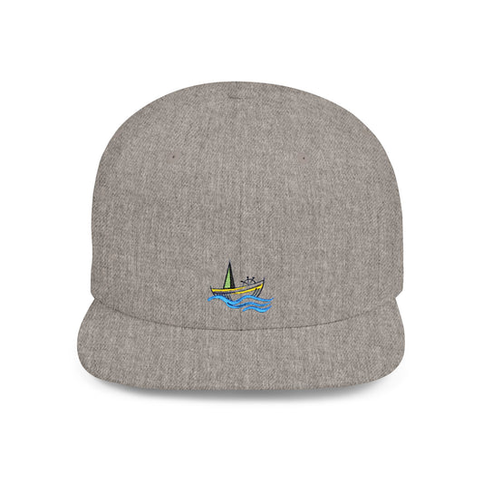 Icons Embroidered Boat Flat Bill Snapback – Lightweight, Custom Fit, Premium Quality
