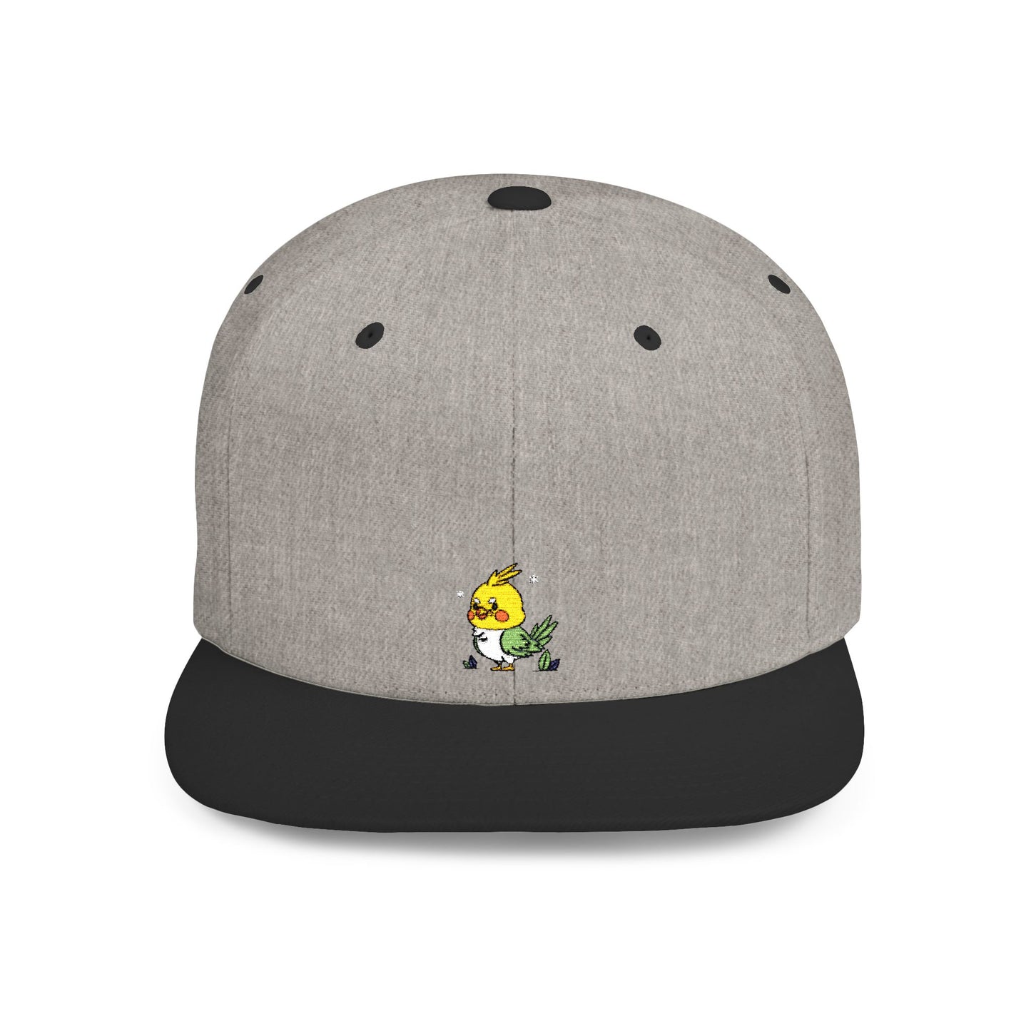Icons Embroidered Cute Bird Flat Bill Snapback – Lightweight, Custom Fit, Premium Quality