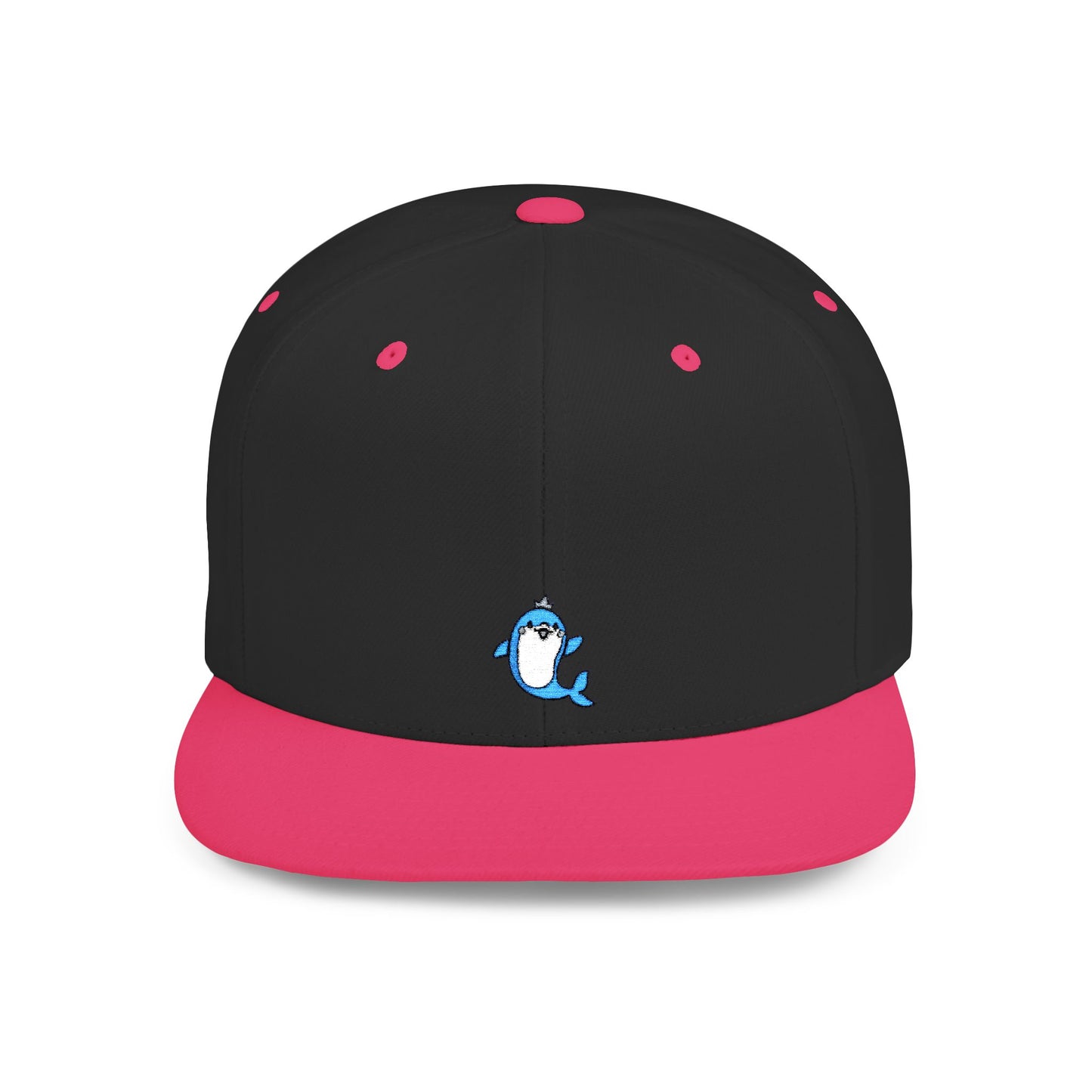 Icons Embroidered Dolphin 2 Flat Bill Snapback – Lightweight, Custom Fit, Premium Quality