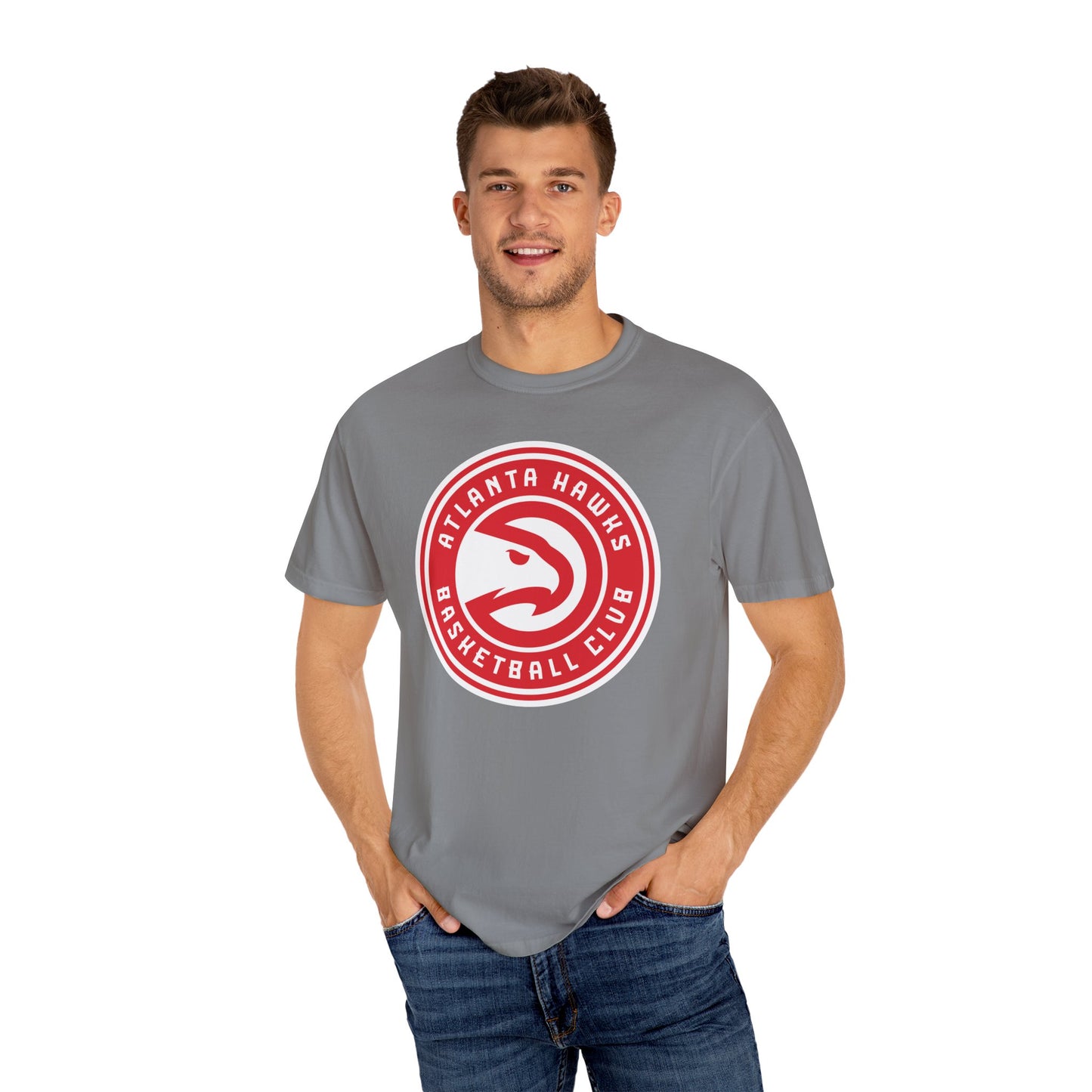 Atlanta Hawks Hoop Lifestyle Garment-Dyed T-Shirt – Premium Cotton Tee for Customization