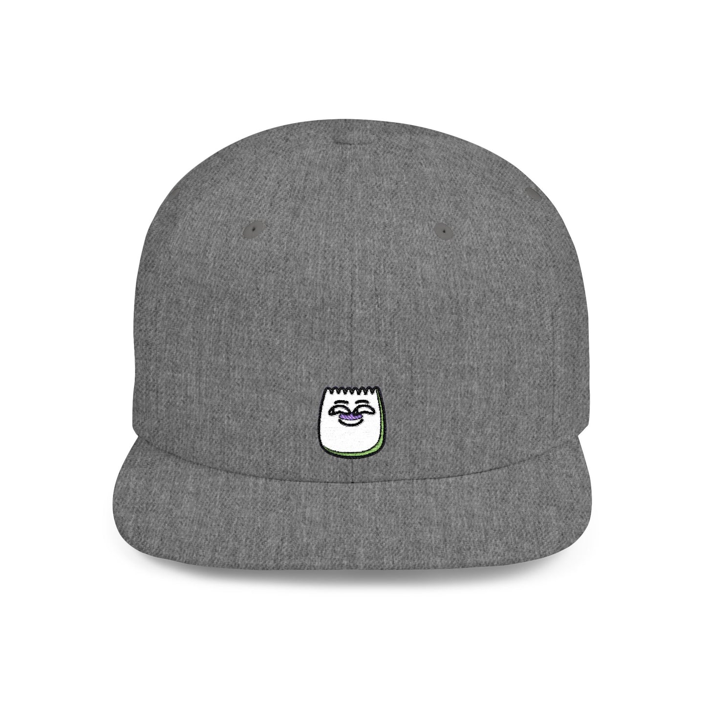 Icons Embroidered Hehe Face Flat Bill Snapback – Lightweight, Custom Fit, Premium Quality